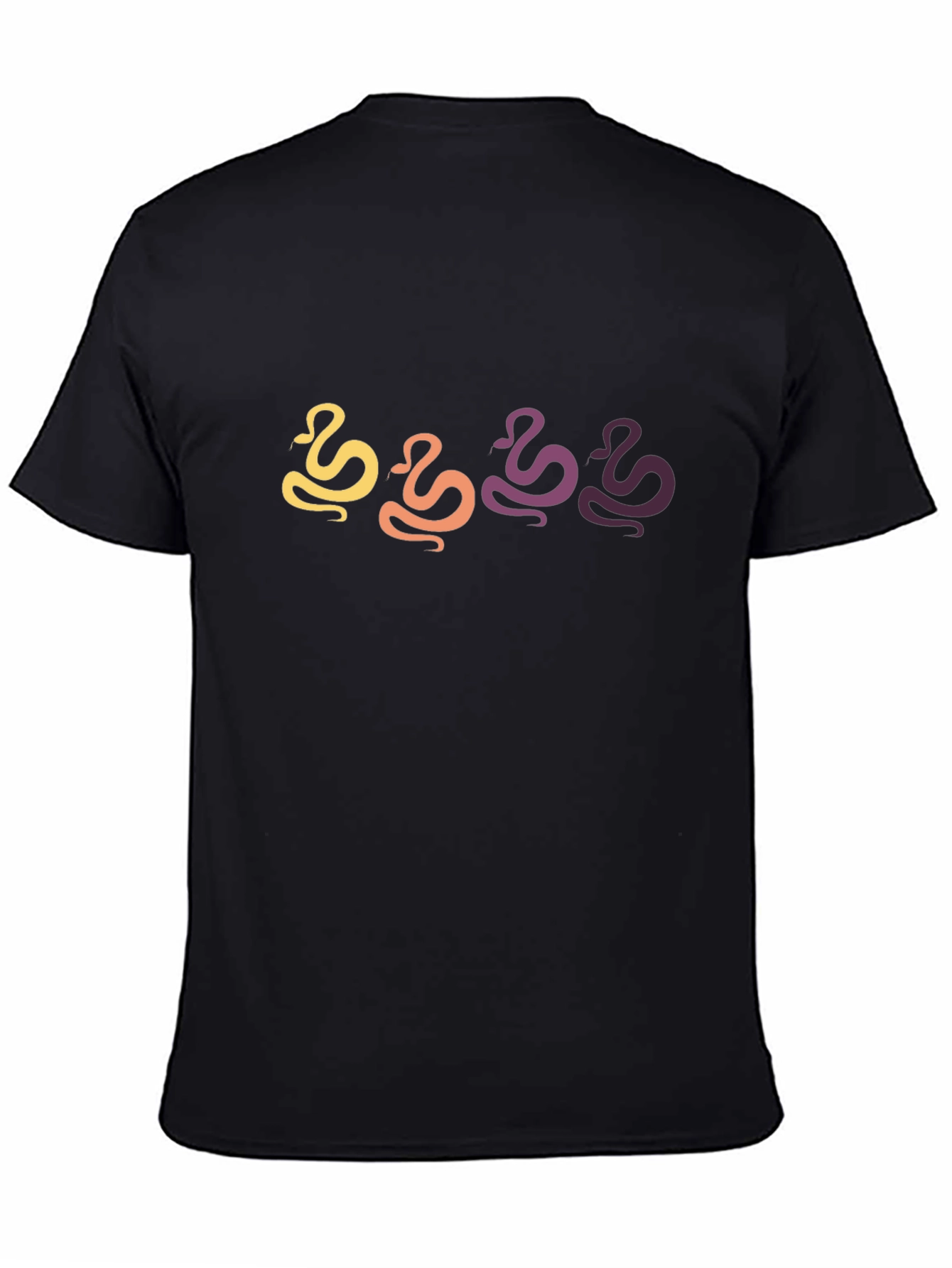 Retro Snake Graphic Black T-Shirt