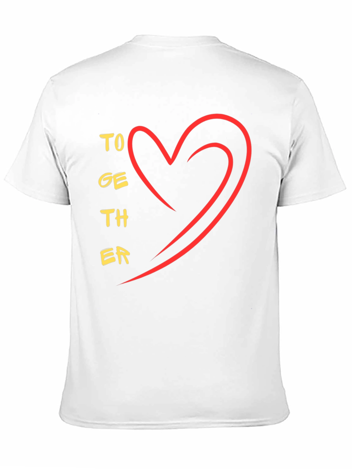 Together Heart Graphic Tee - Stylish Black Casual T-Shirt