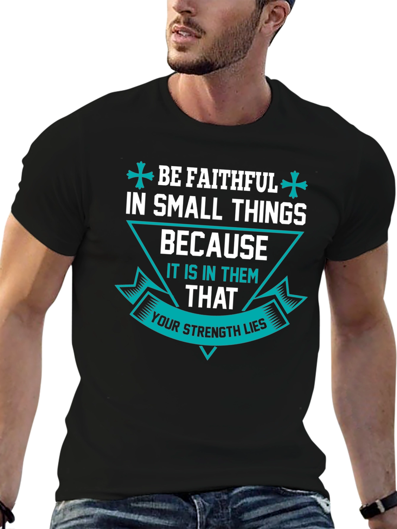 Be Faithful Graphic T-Shirt - Mens Black Tee