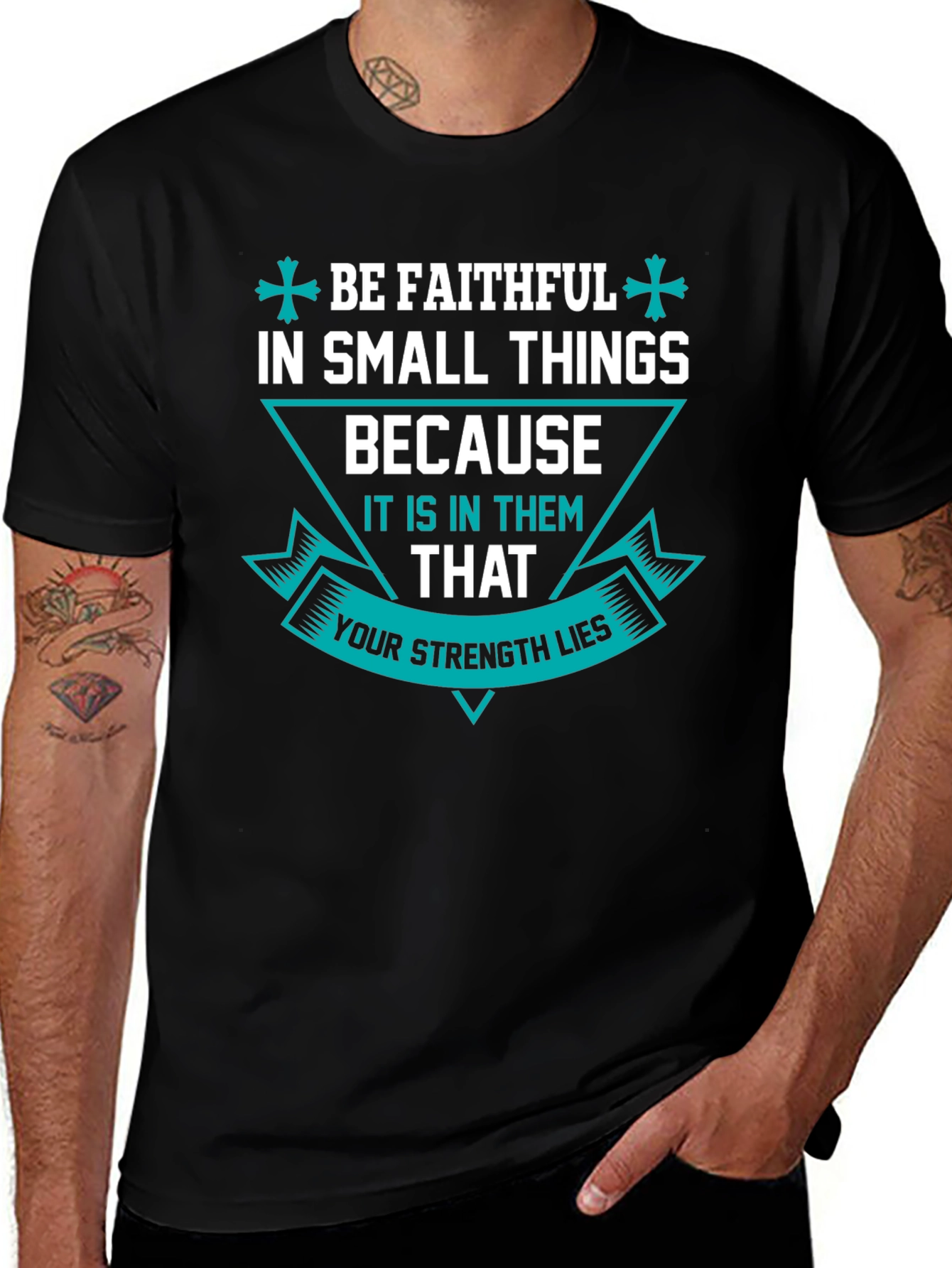 Be Faithful Graphic T-Shirt - Mens Black Tee