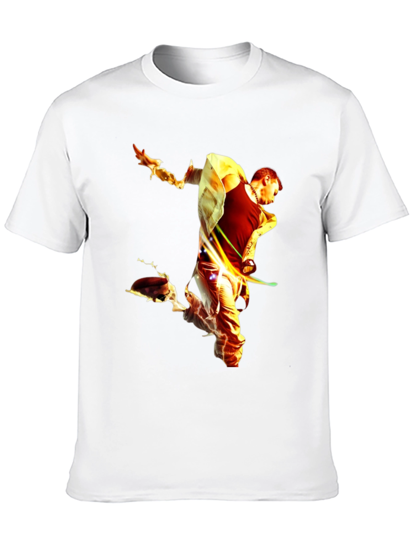 Fiery Man Graphic Black T-Shirt
