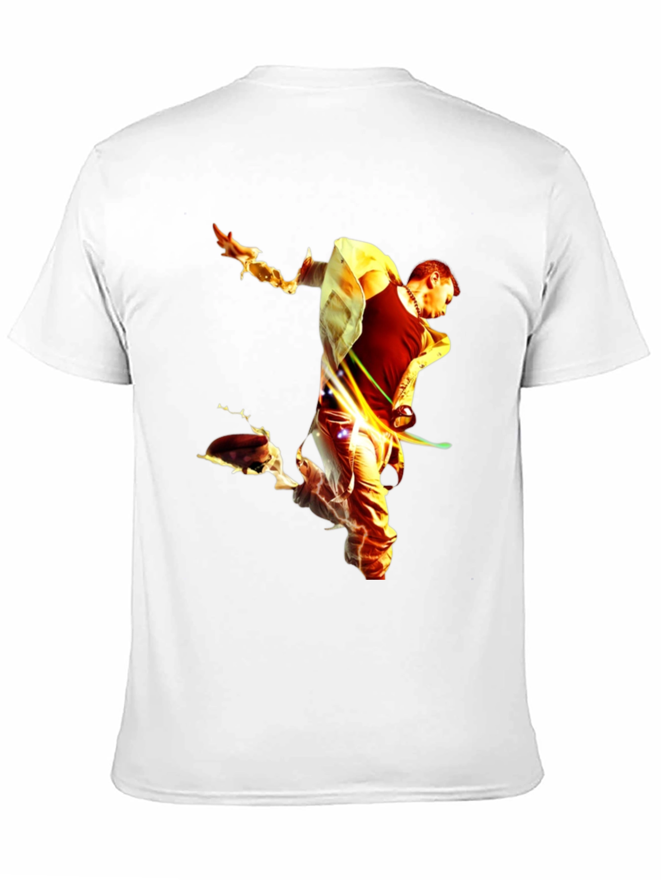 Fiery Man Graphic Black T-Shirt