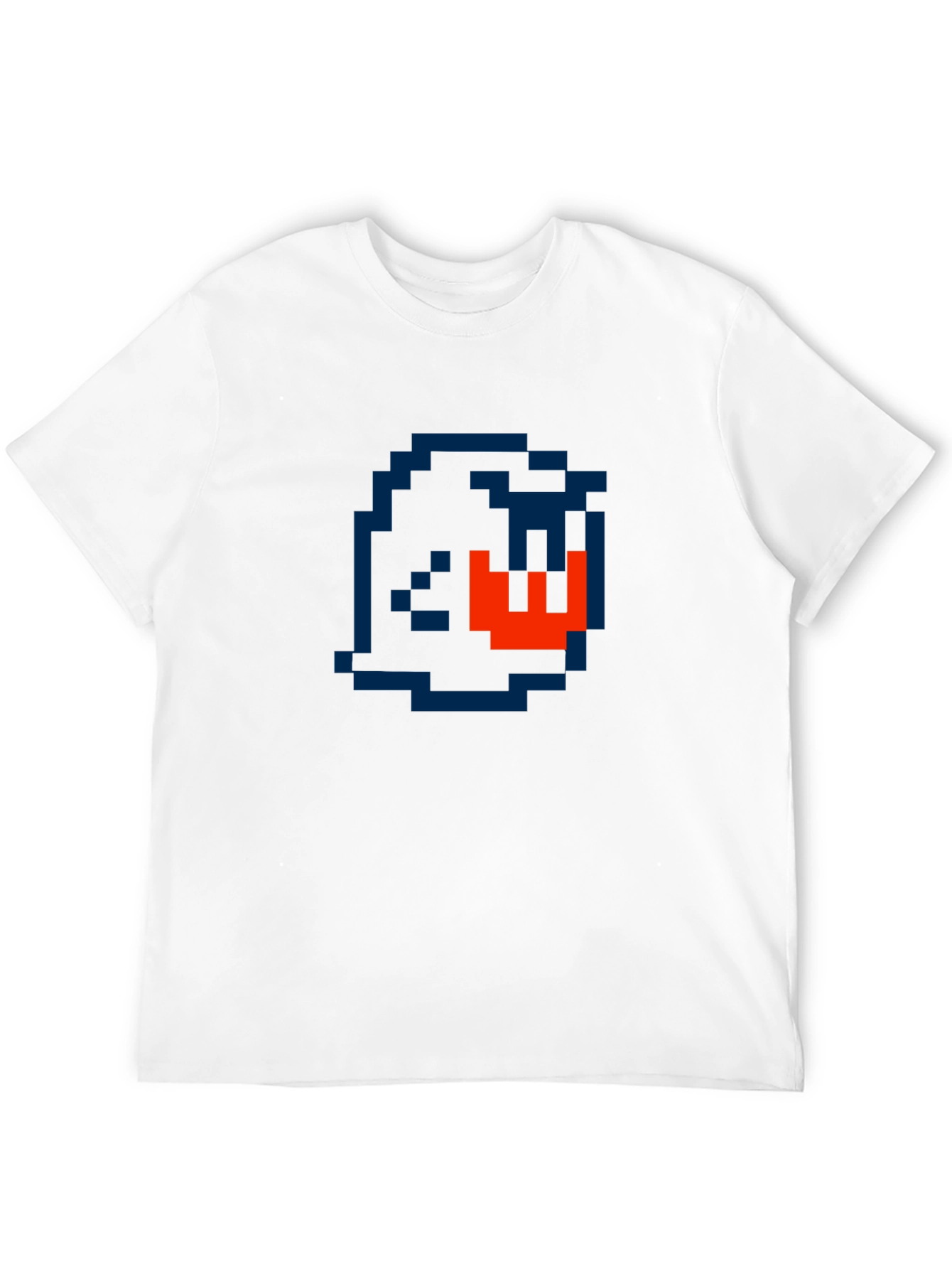 Pixelated Ghost Graphic Tee - Retro Gaming Style