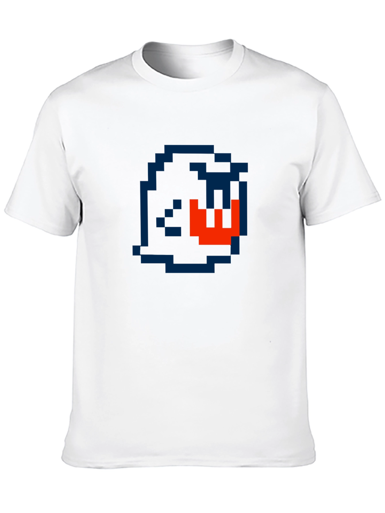 Pixelated Ghost Graphic Tee - Retro Gaming Style
