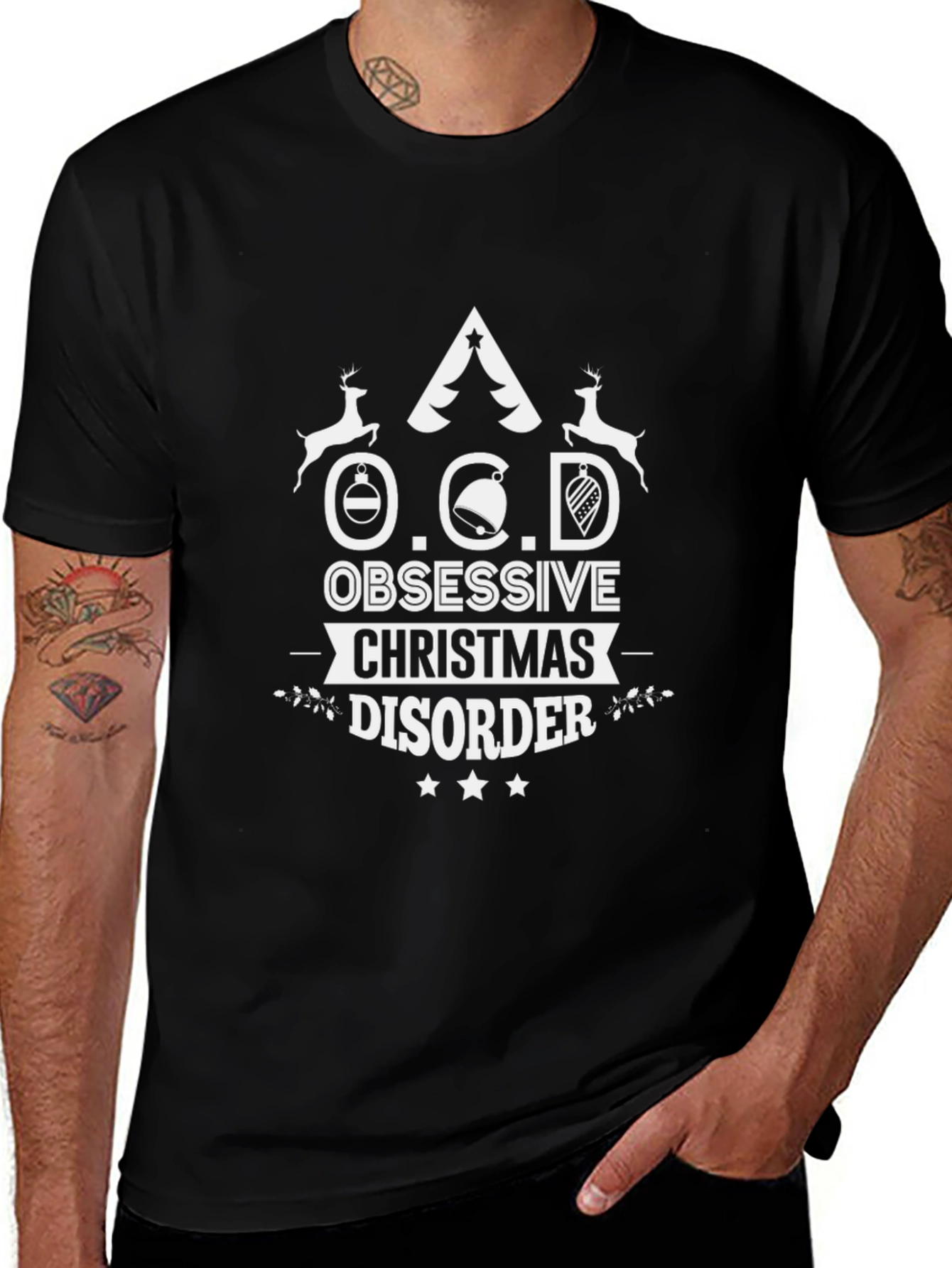 Funny OCD Christmas Disorder T-Shirt