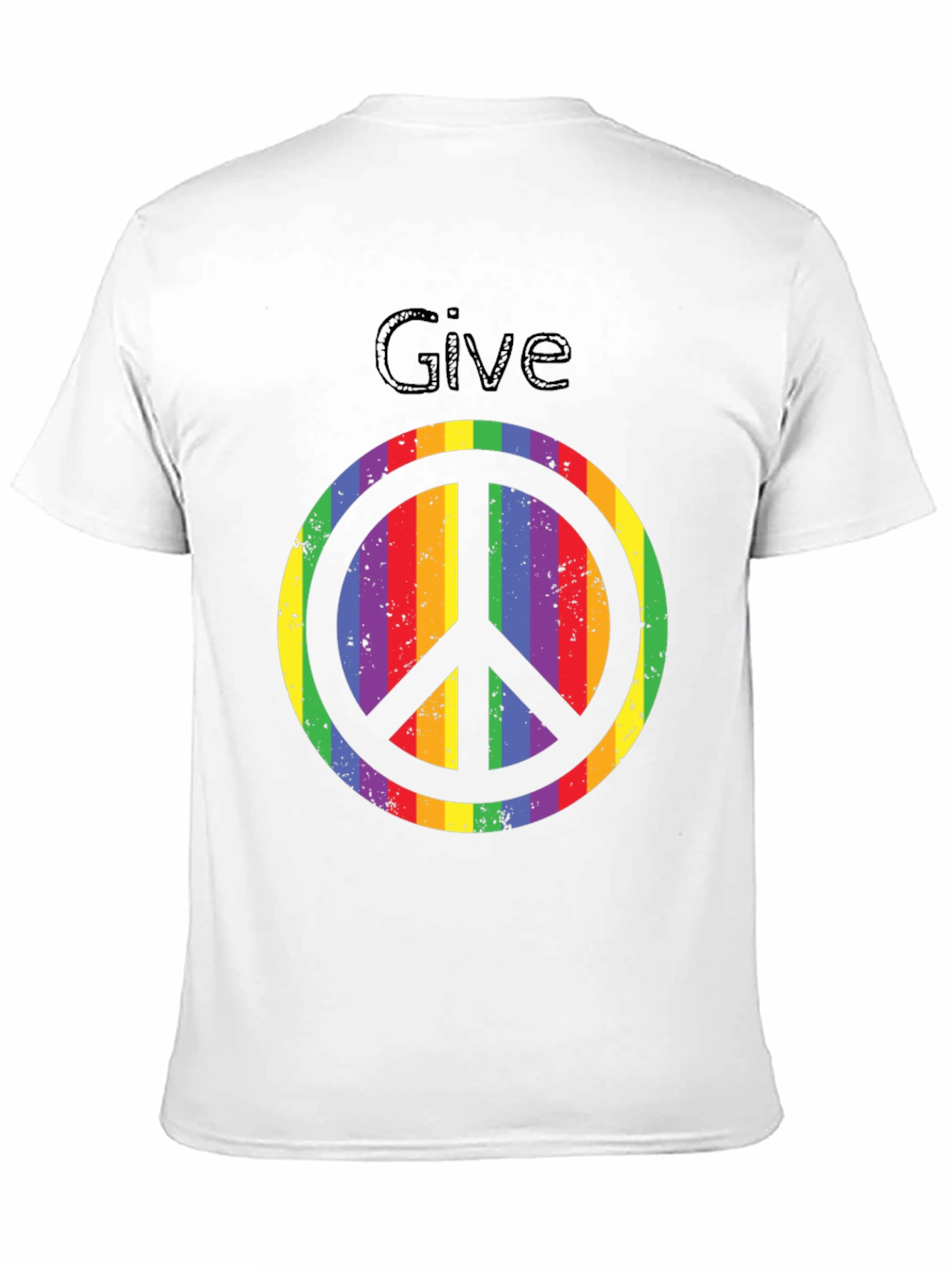 Rainbow Peace Sign Graphic Tee