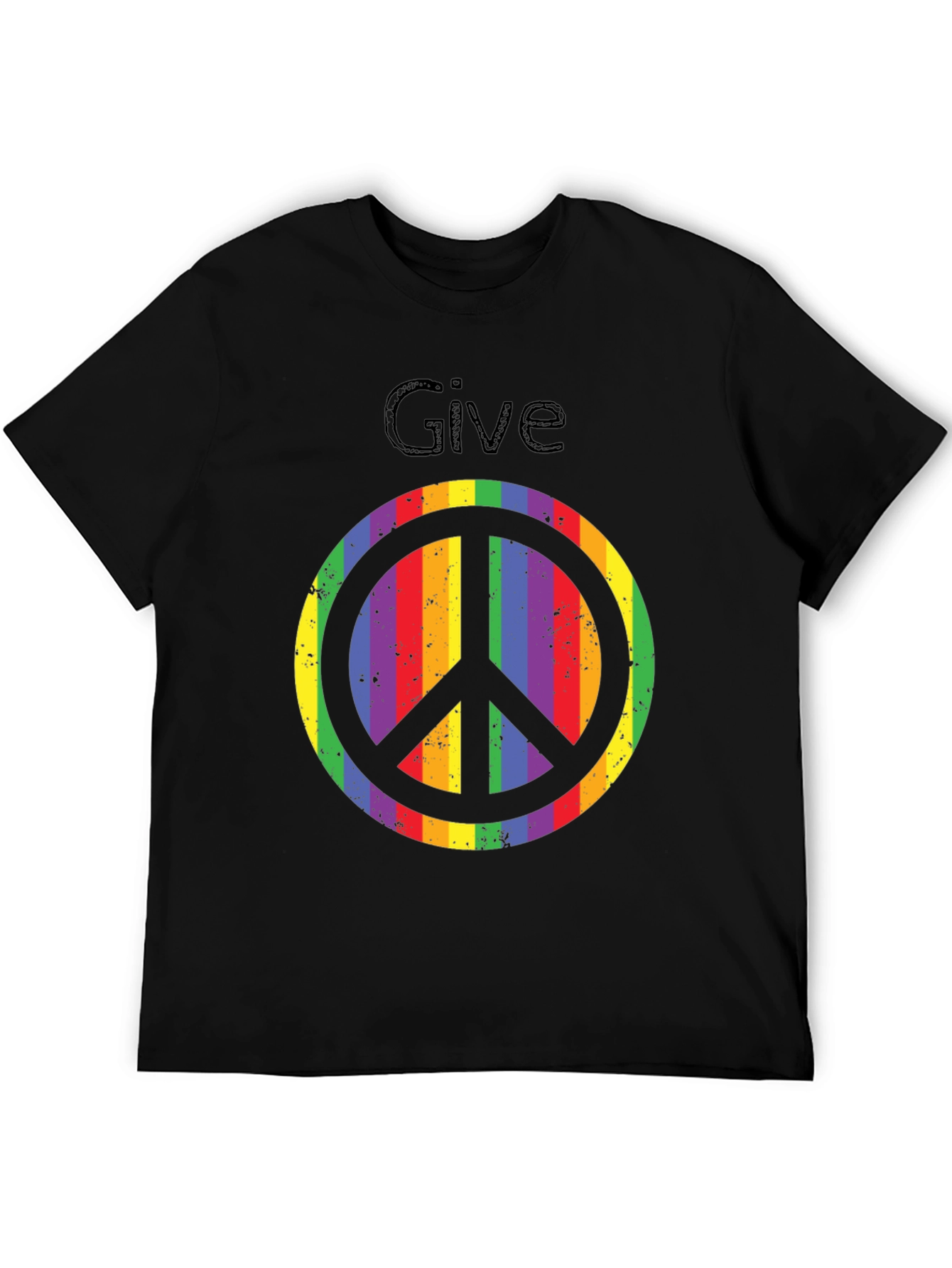 Rainbow Peace Sign Graphic Tee