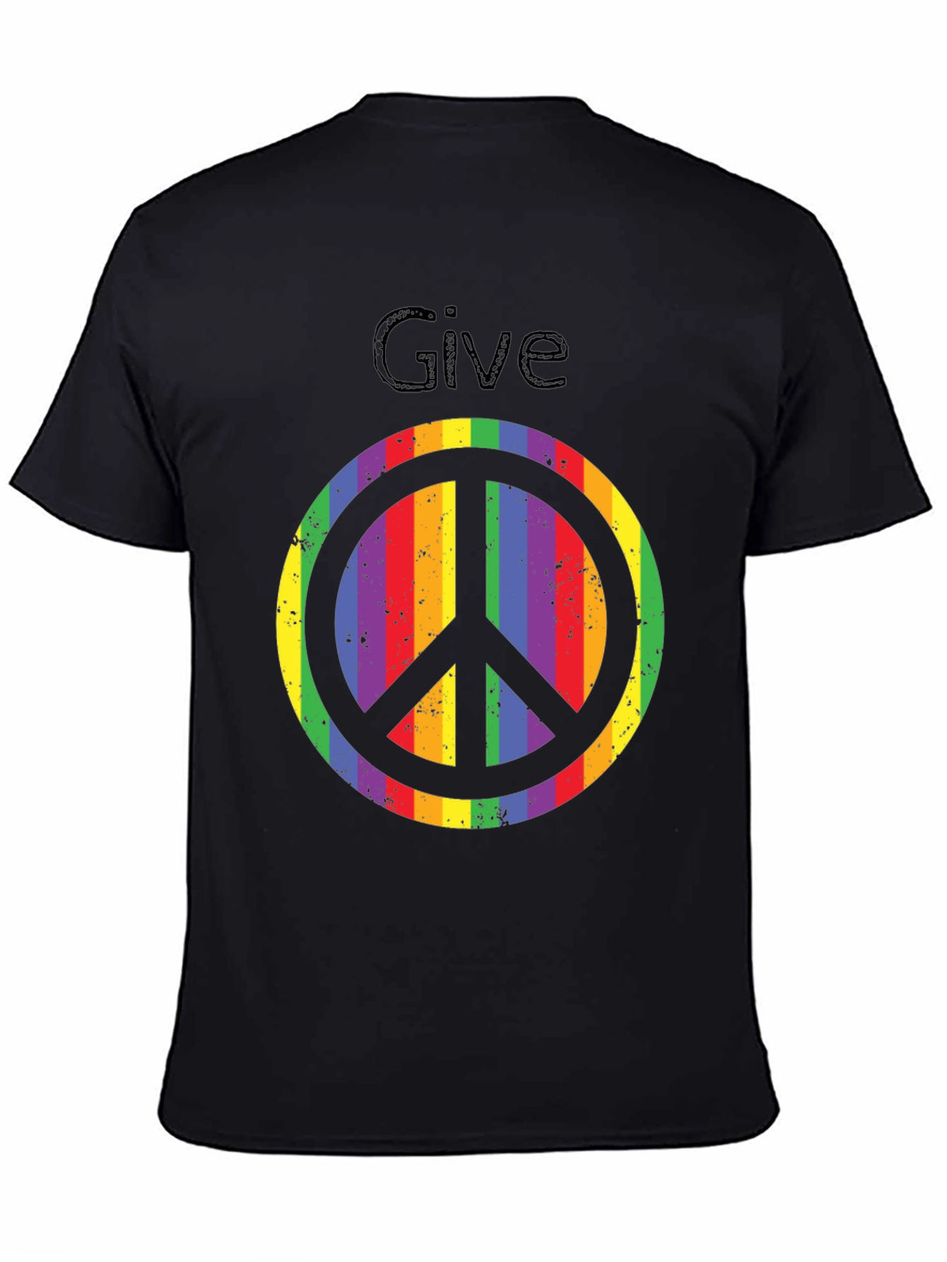 Rainbow Peace Sign Graphic Tee