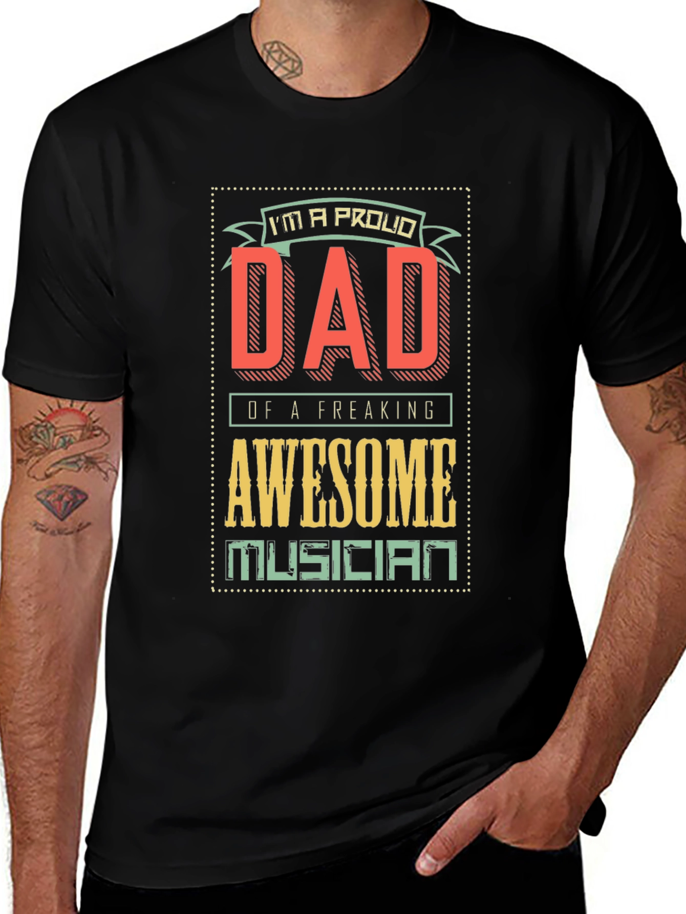 Proud Dad of Awesome Musician T-Shirt