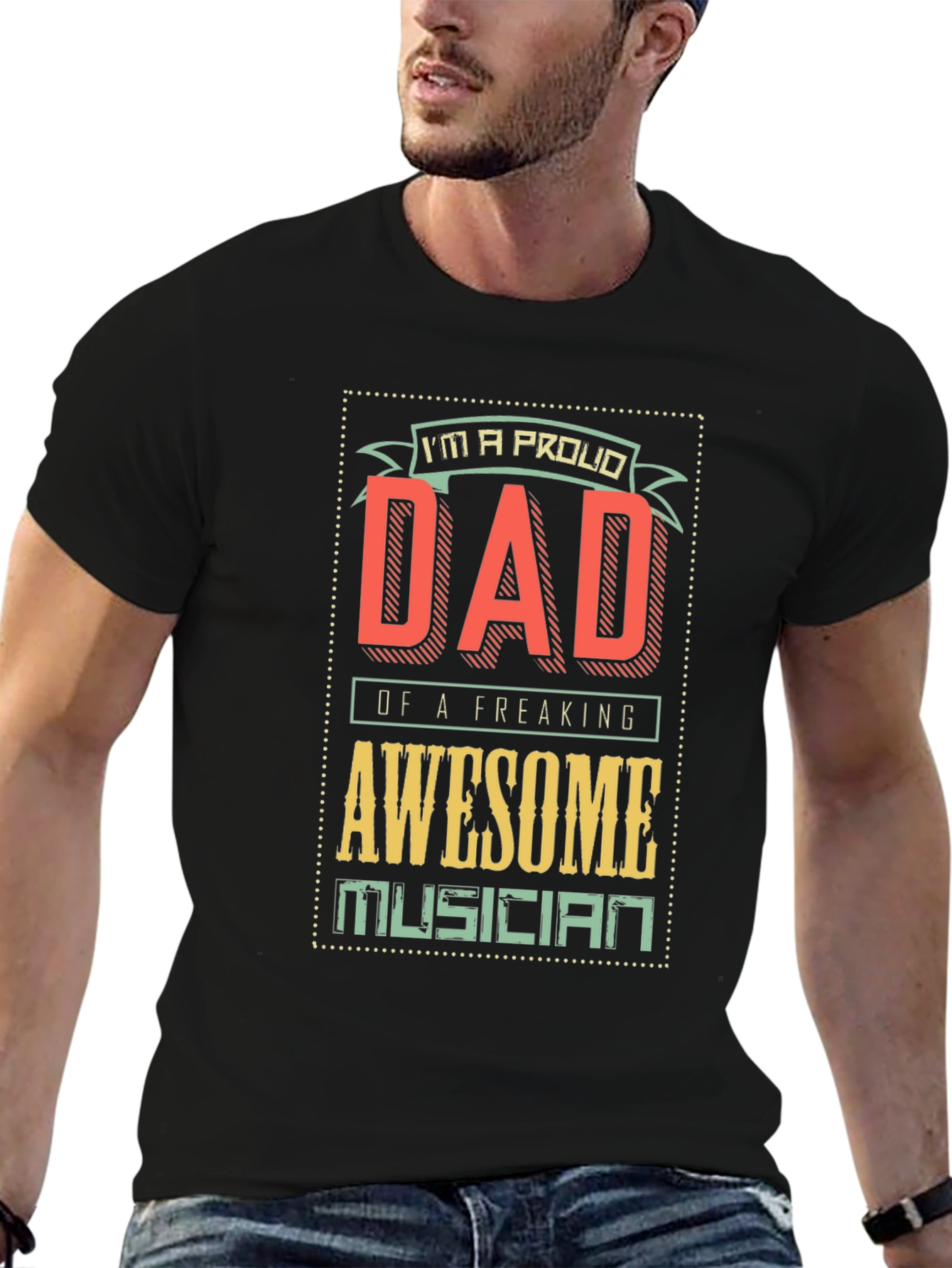 Proud Dad of Awesome Musician T-Shirt