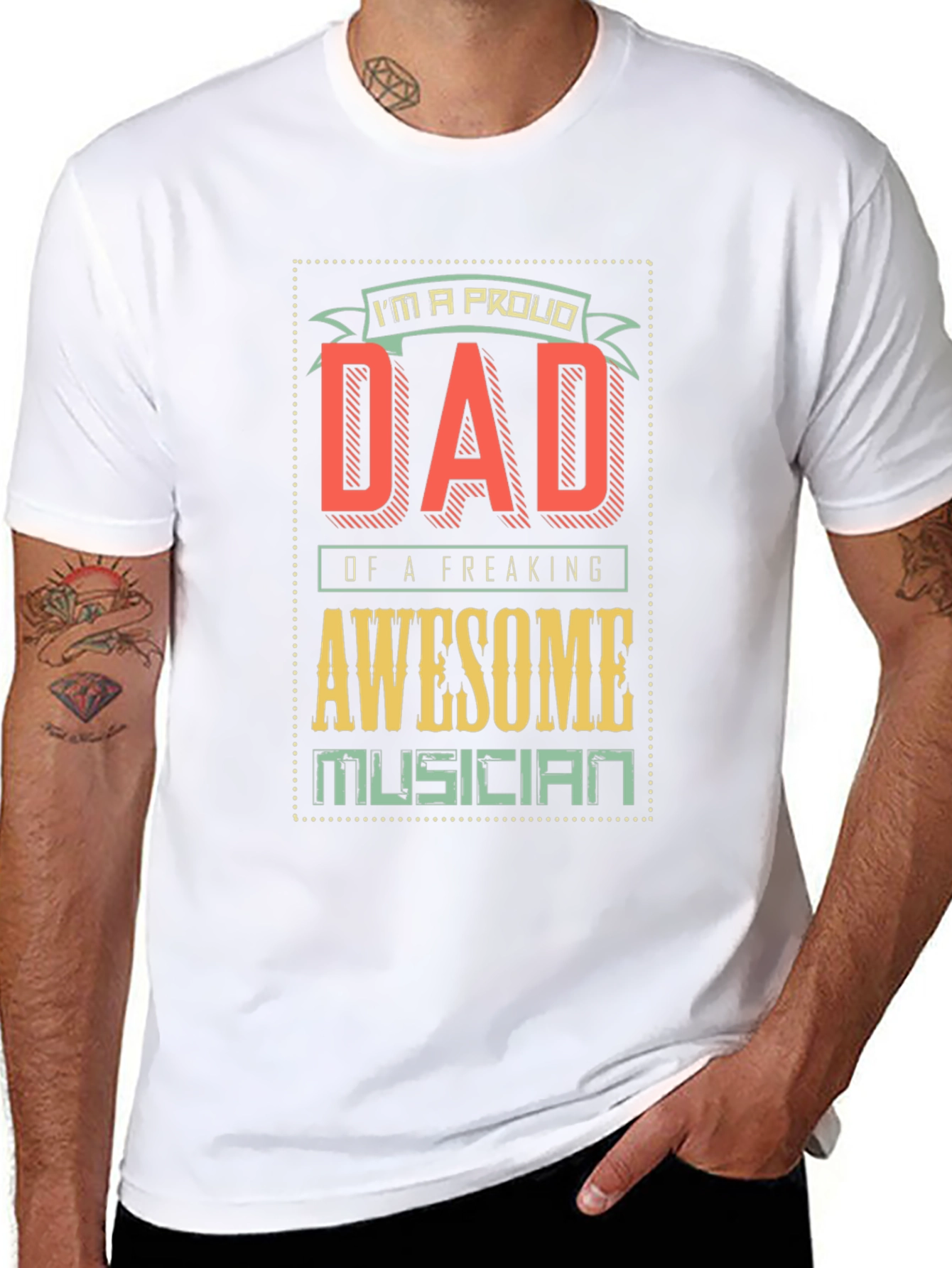 Proud Dad of Awesome Musician T-Shirt