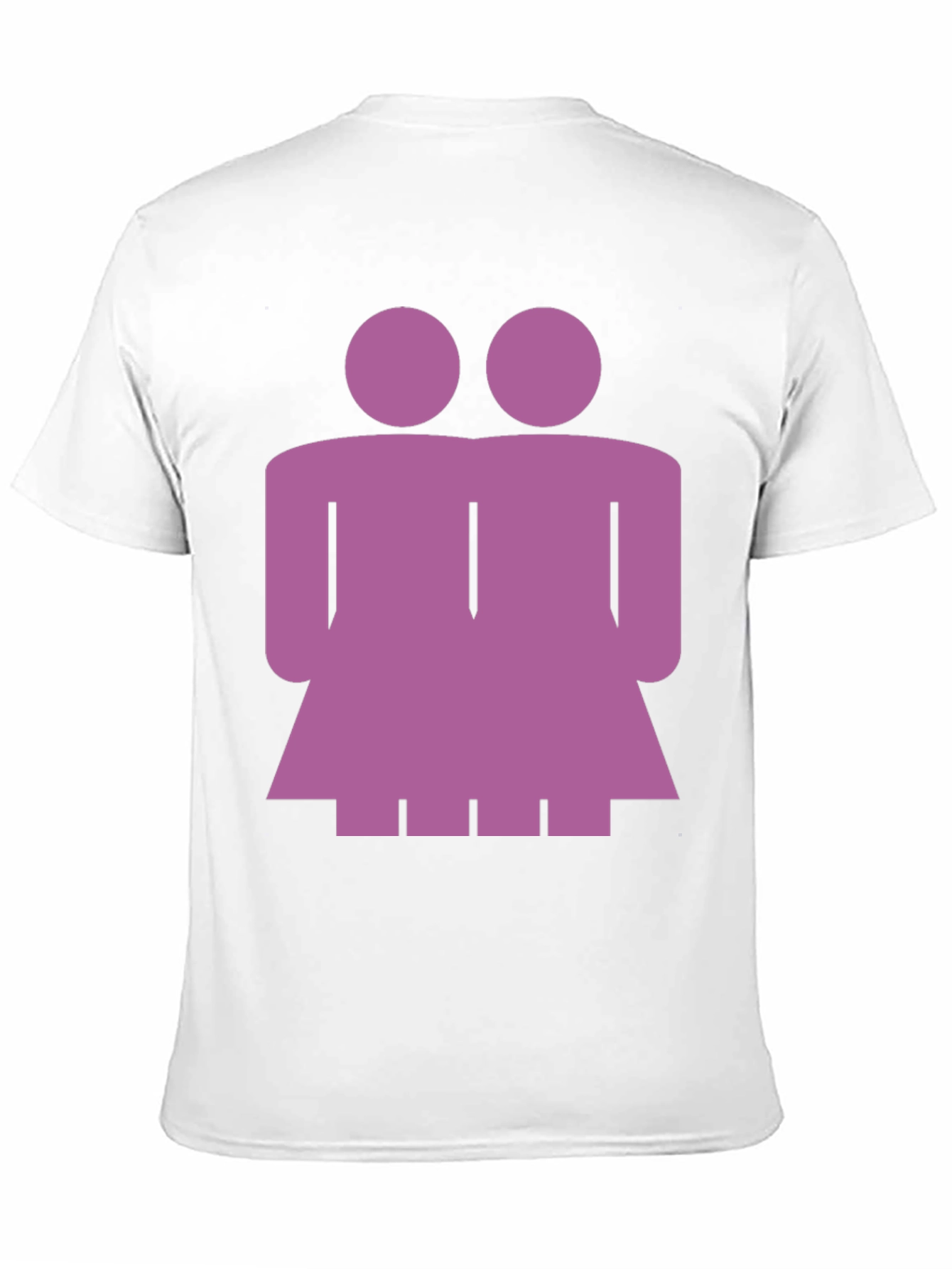 Purple Lesbian Couple Graphic Tee - Black