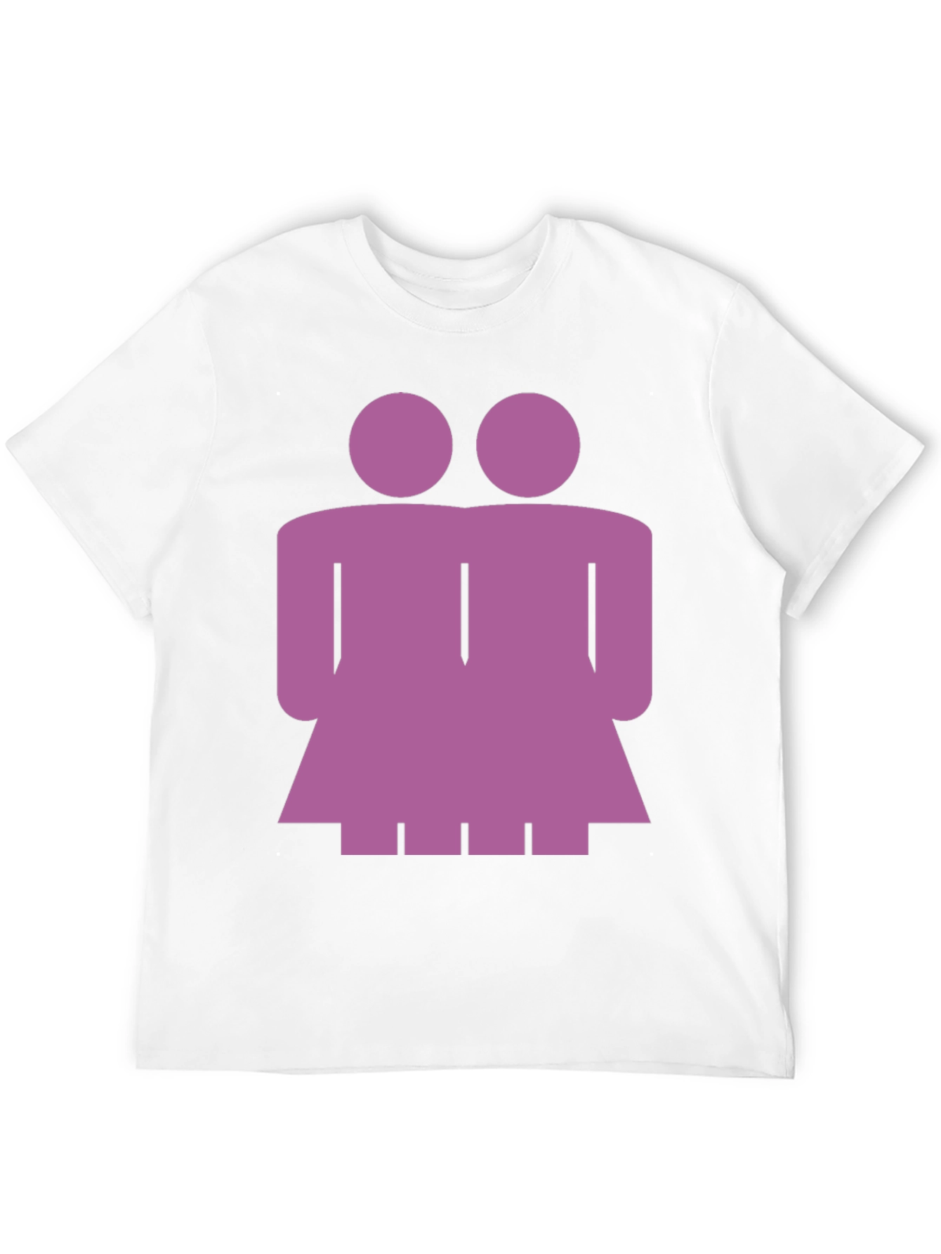 Purple Lesbian Couple Graphic Tee - Black