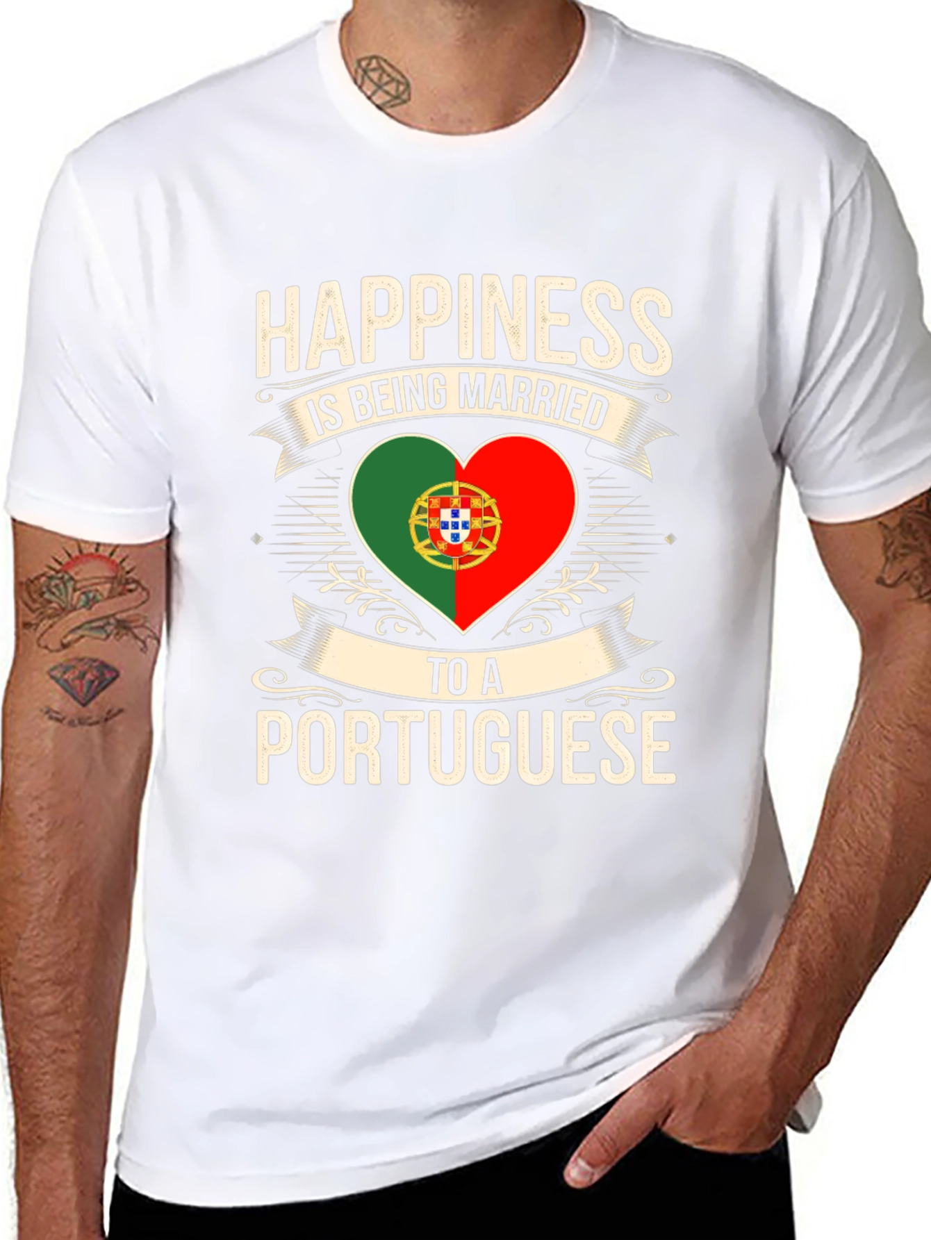 Portuguese Pride T-Shirt - Happiness is Being Married