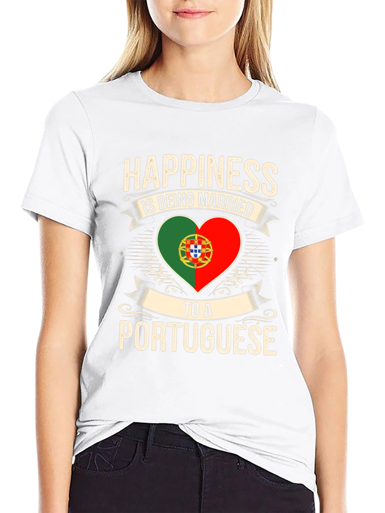 Portuguese Pride T-Shirt - Happiness is Being Married