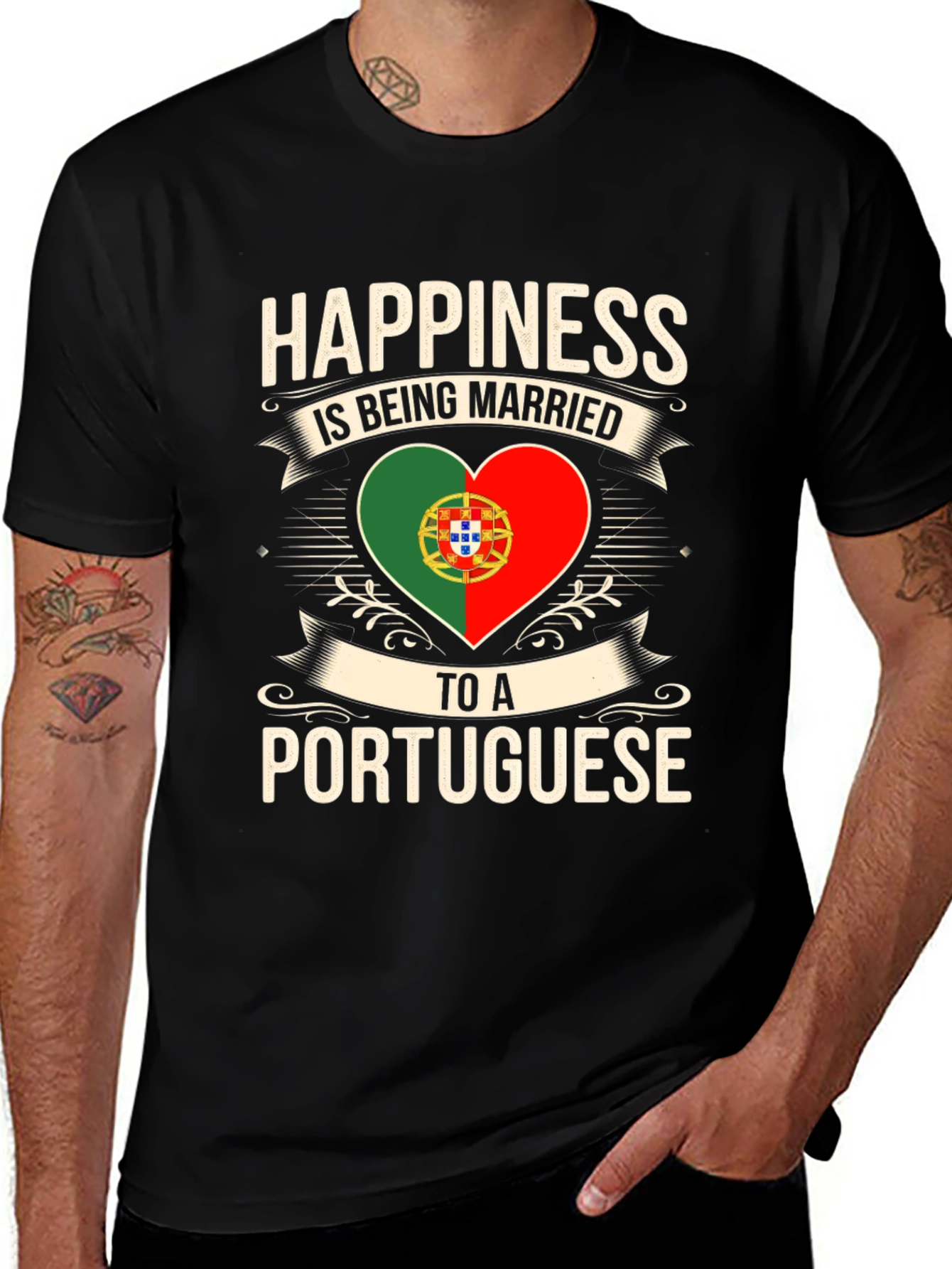 Portuguese Pride T-Shirt - Happiness is Being Married
