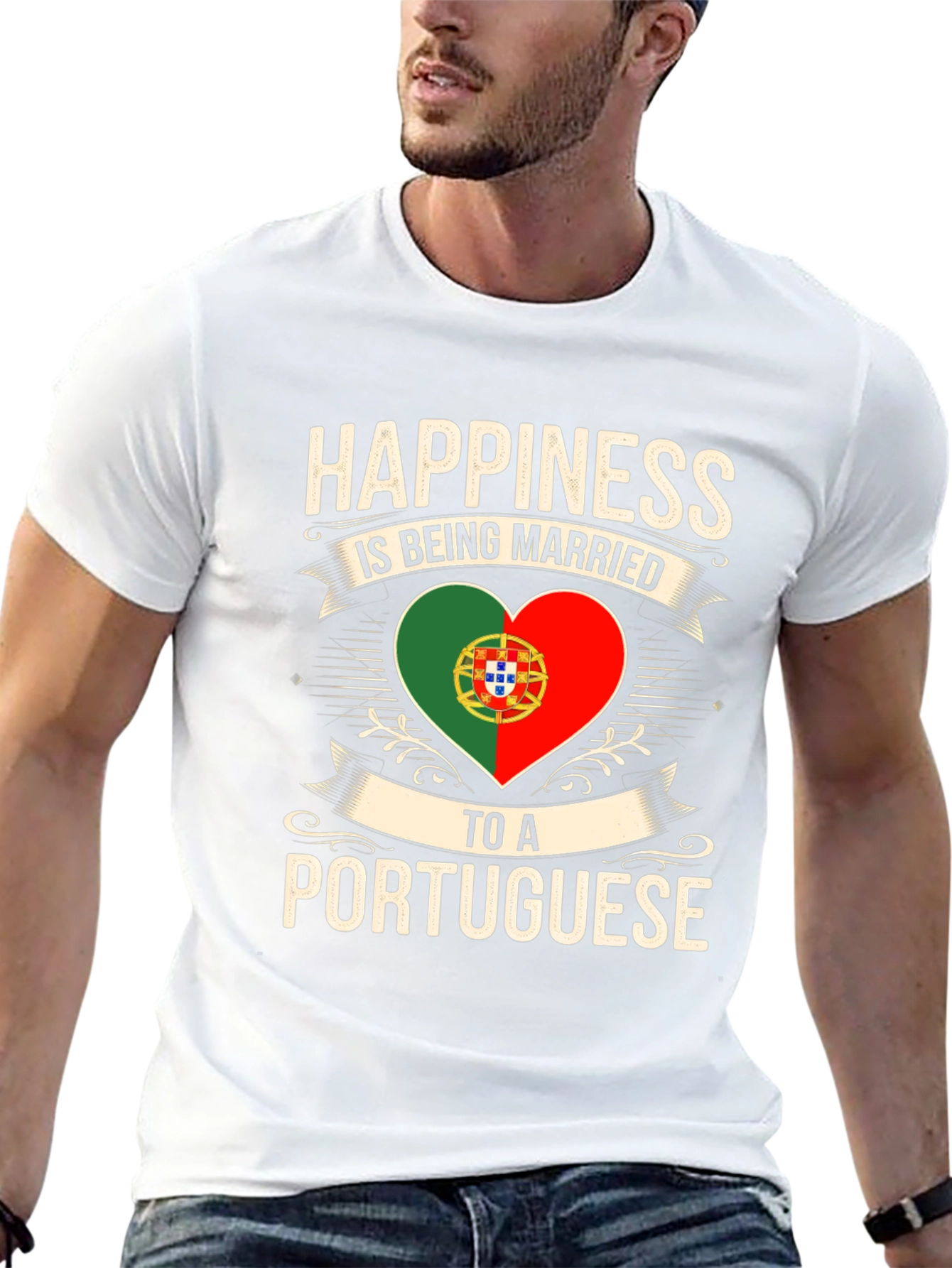 Portuguese Pride T-Shirt - Happiness is Being Married