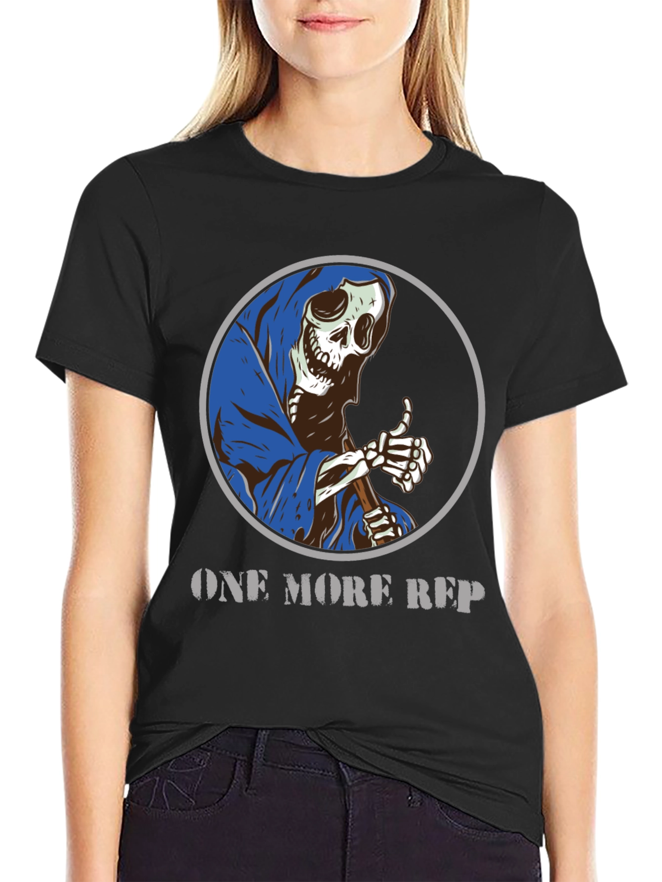 One More Rep Grim Reaper Graphic T-Shirt