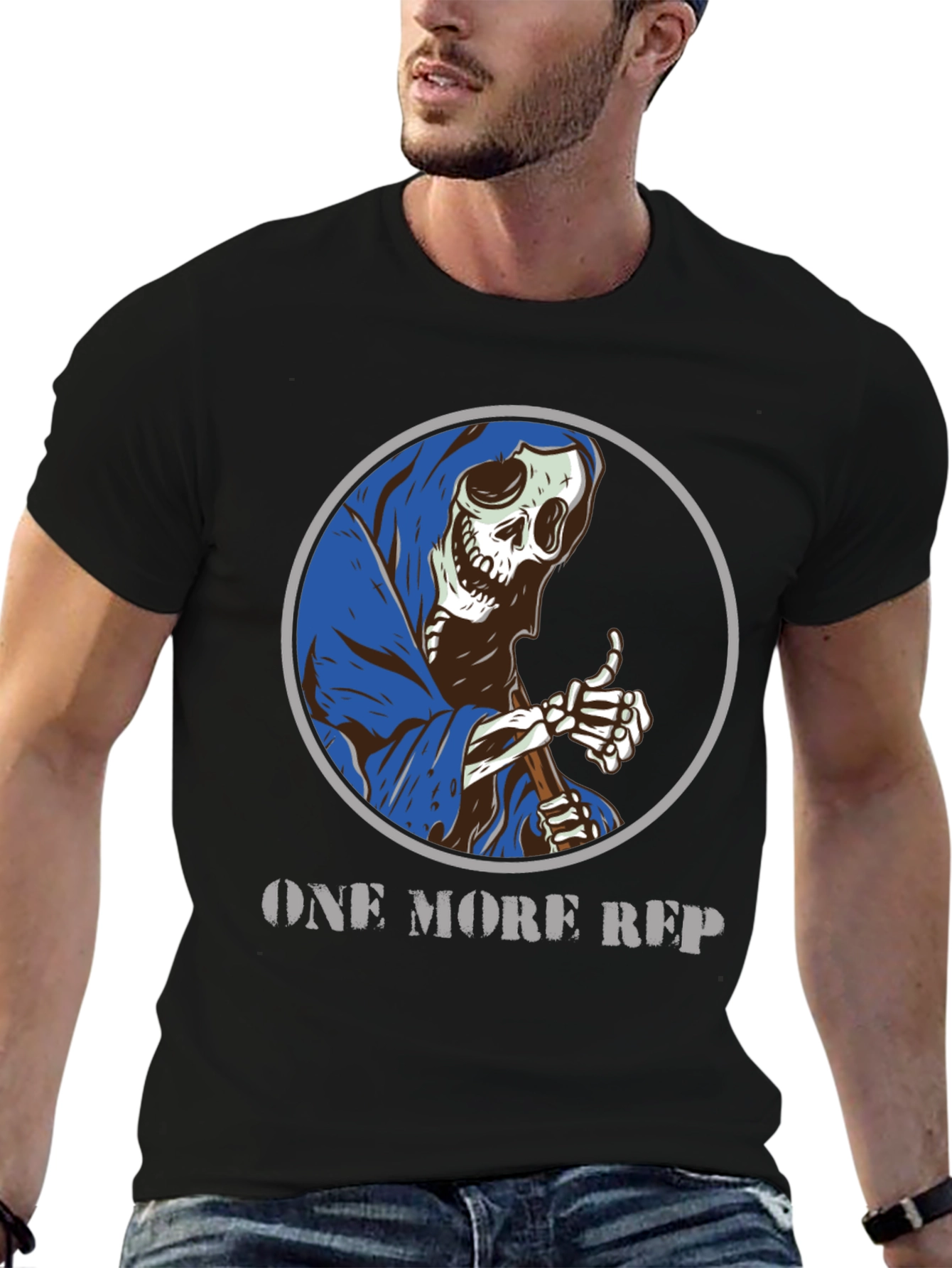 One More Rep Grim Reaper Graphic T-Shirt