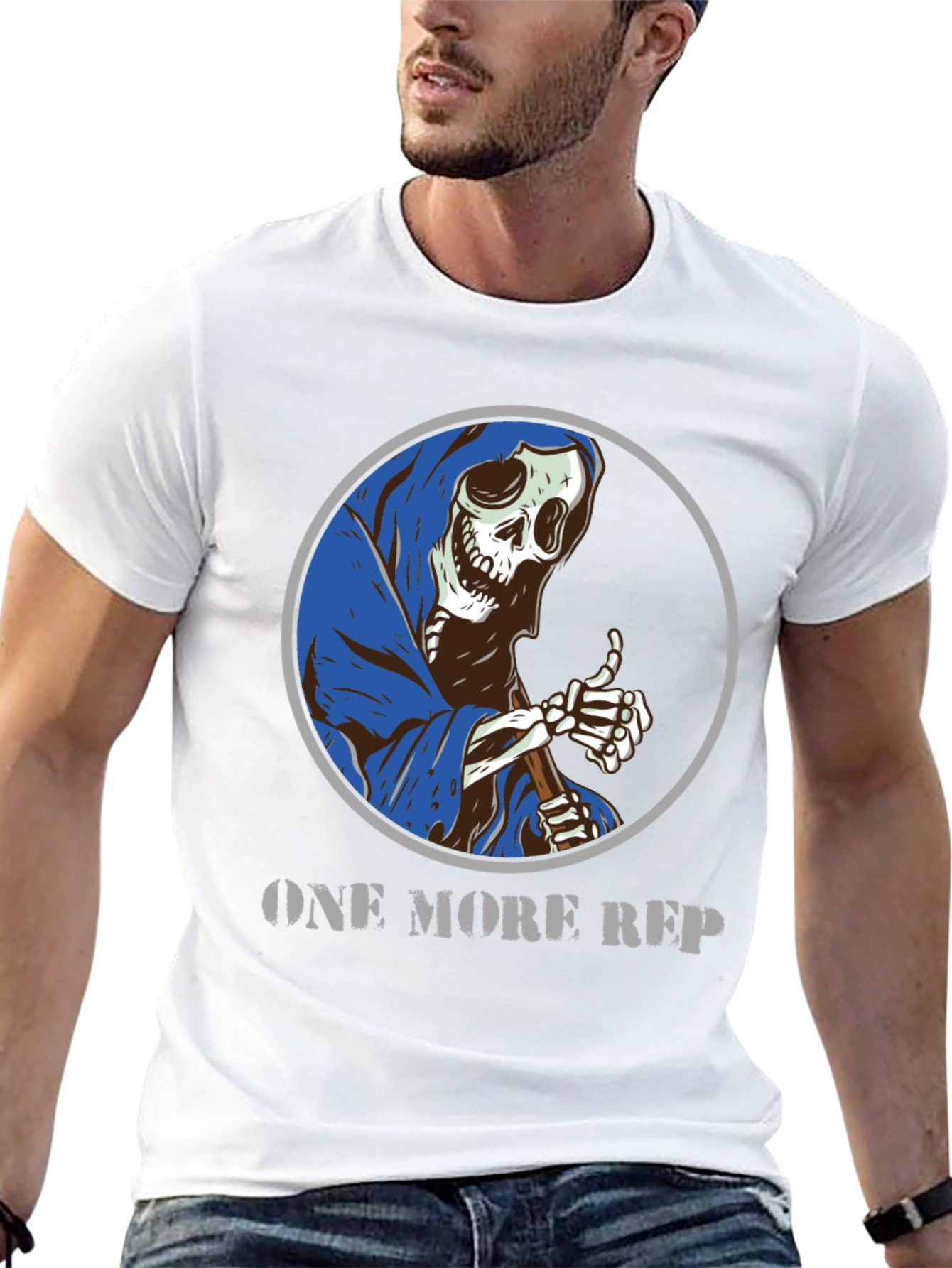 One More Rep Grim Reaper Graphic T-Shirt