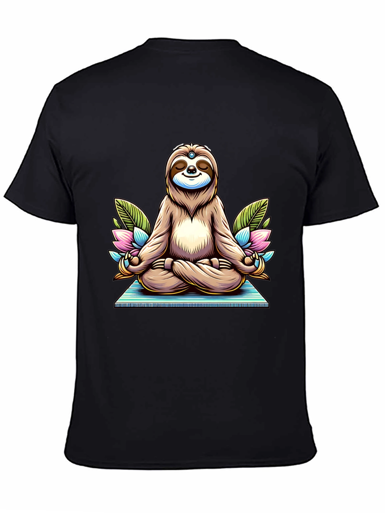 Meditating Sloth T-Shirt - Zen Cartoon Graphic Tee