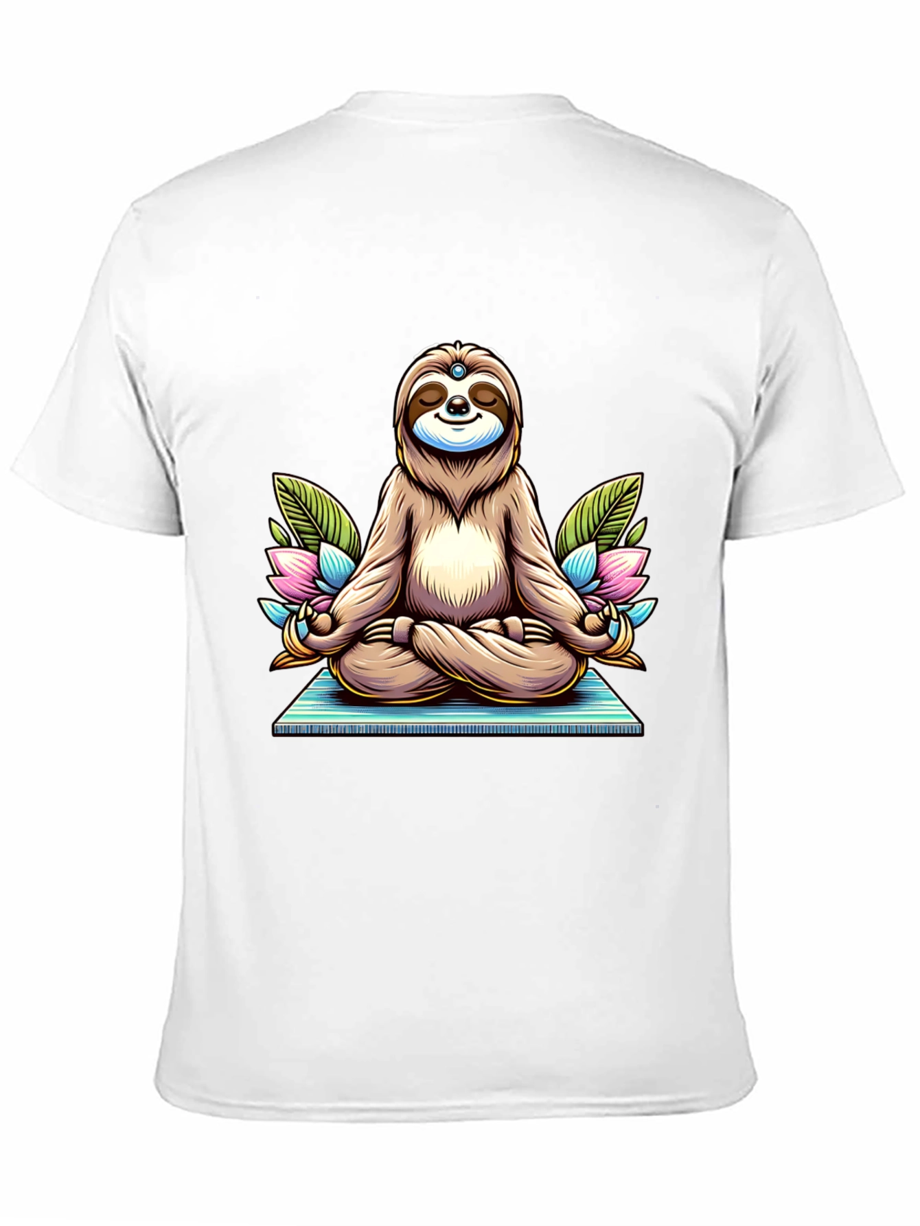 Meditating Sloth T-Shirt - Zen Cartoon Graphic Tee