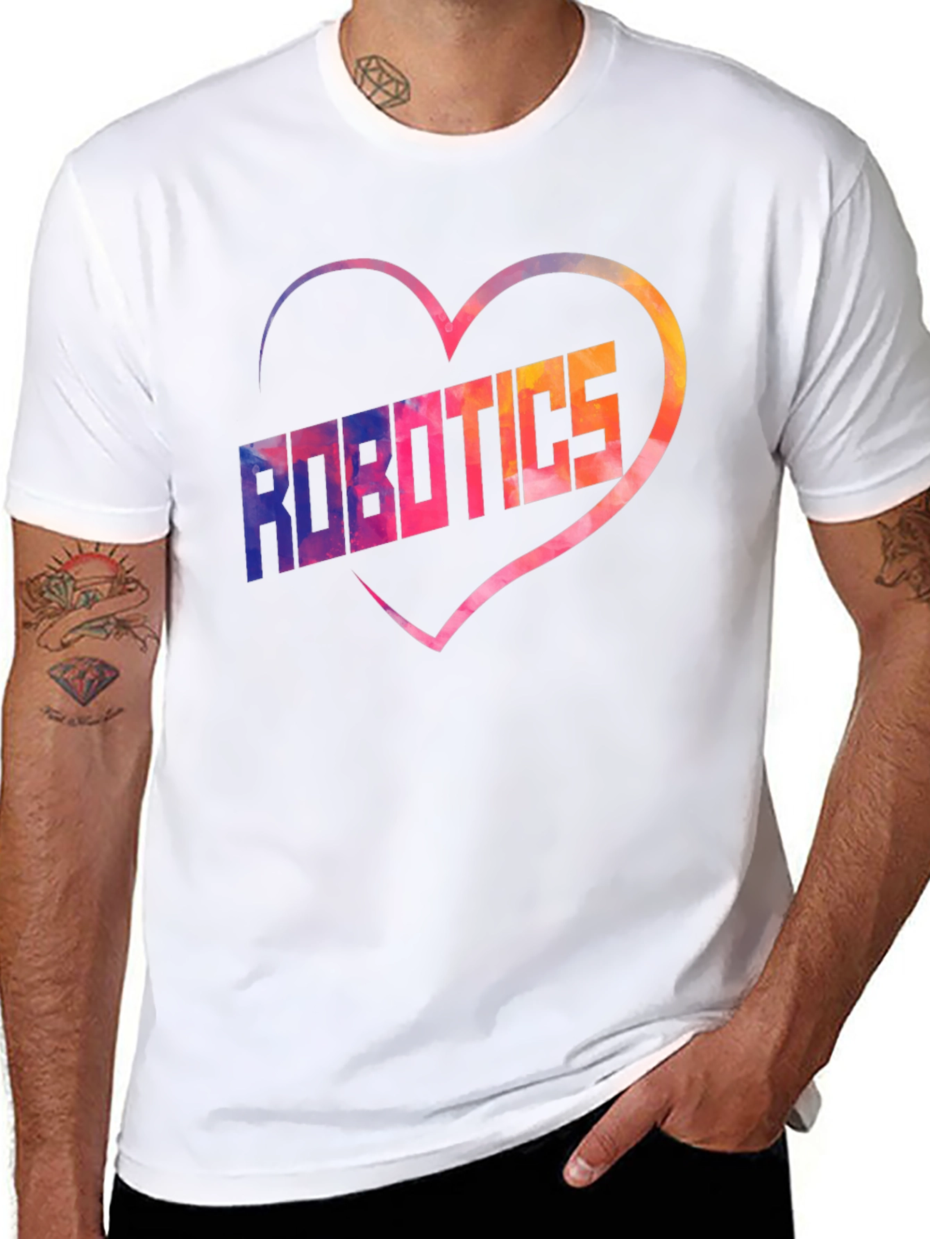 Robotics Love Heart Graphic Tee