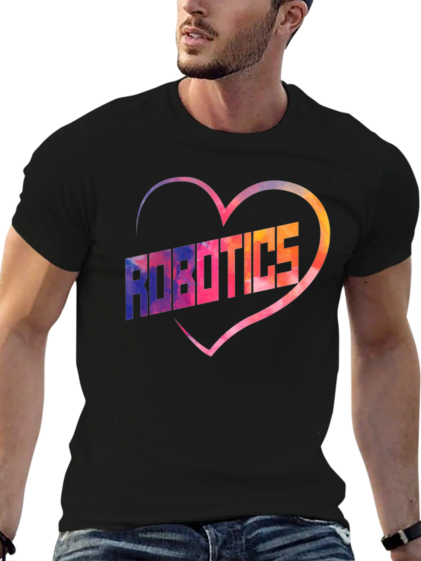Robotics Love Heart Graphic Tee