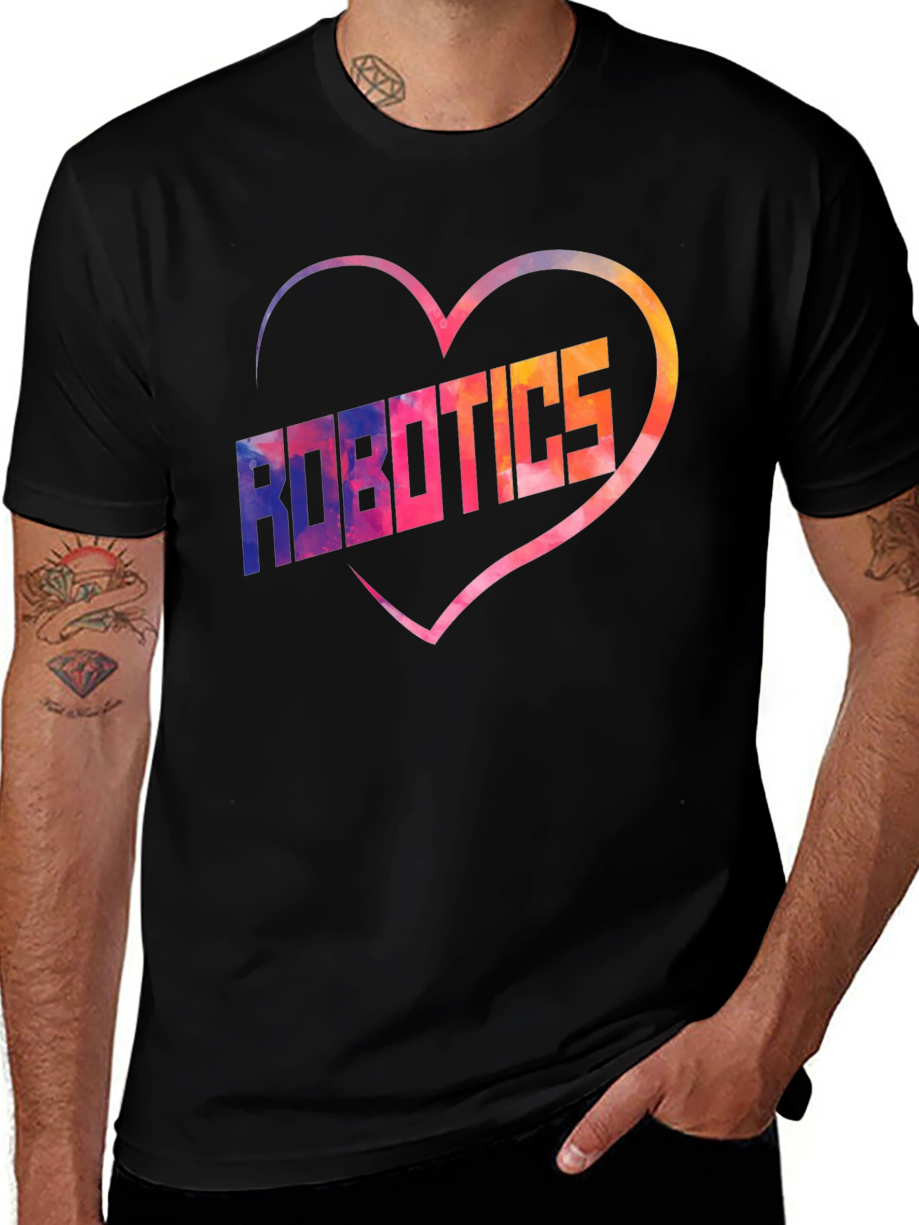 Robotics Love Heart Graphic Tee