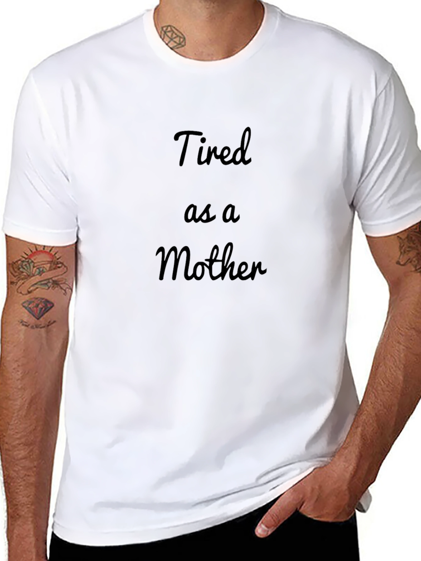 Tired as a Mother Black T-Shirt