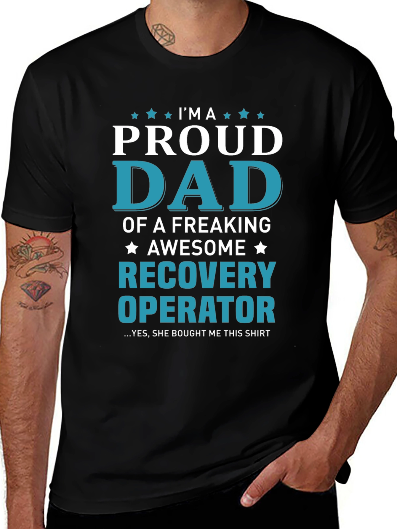 Proud Dad Recovery Operator Graphic T-Shirt
