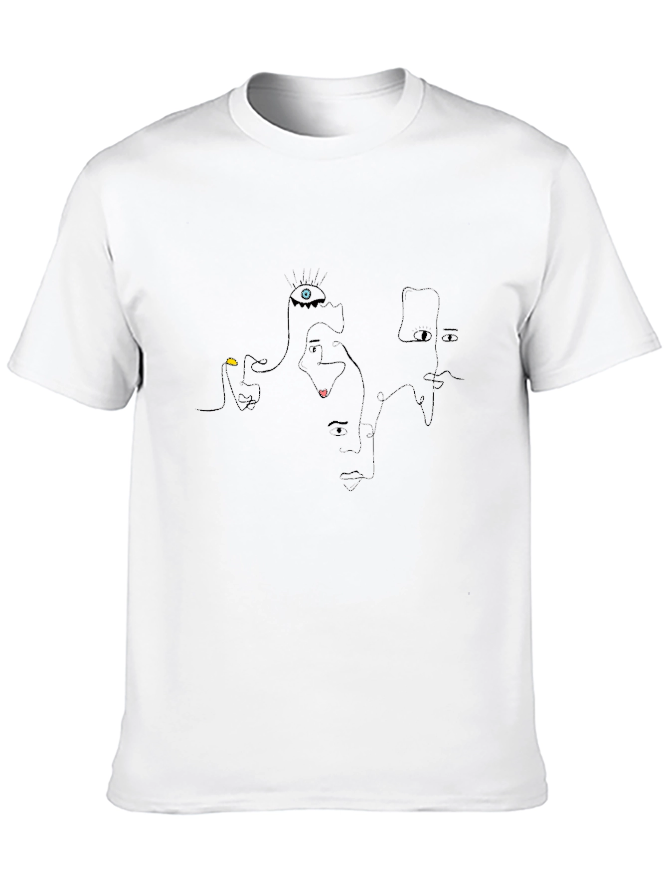 Abstract Art Graphic Print Black T-Shirt