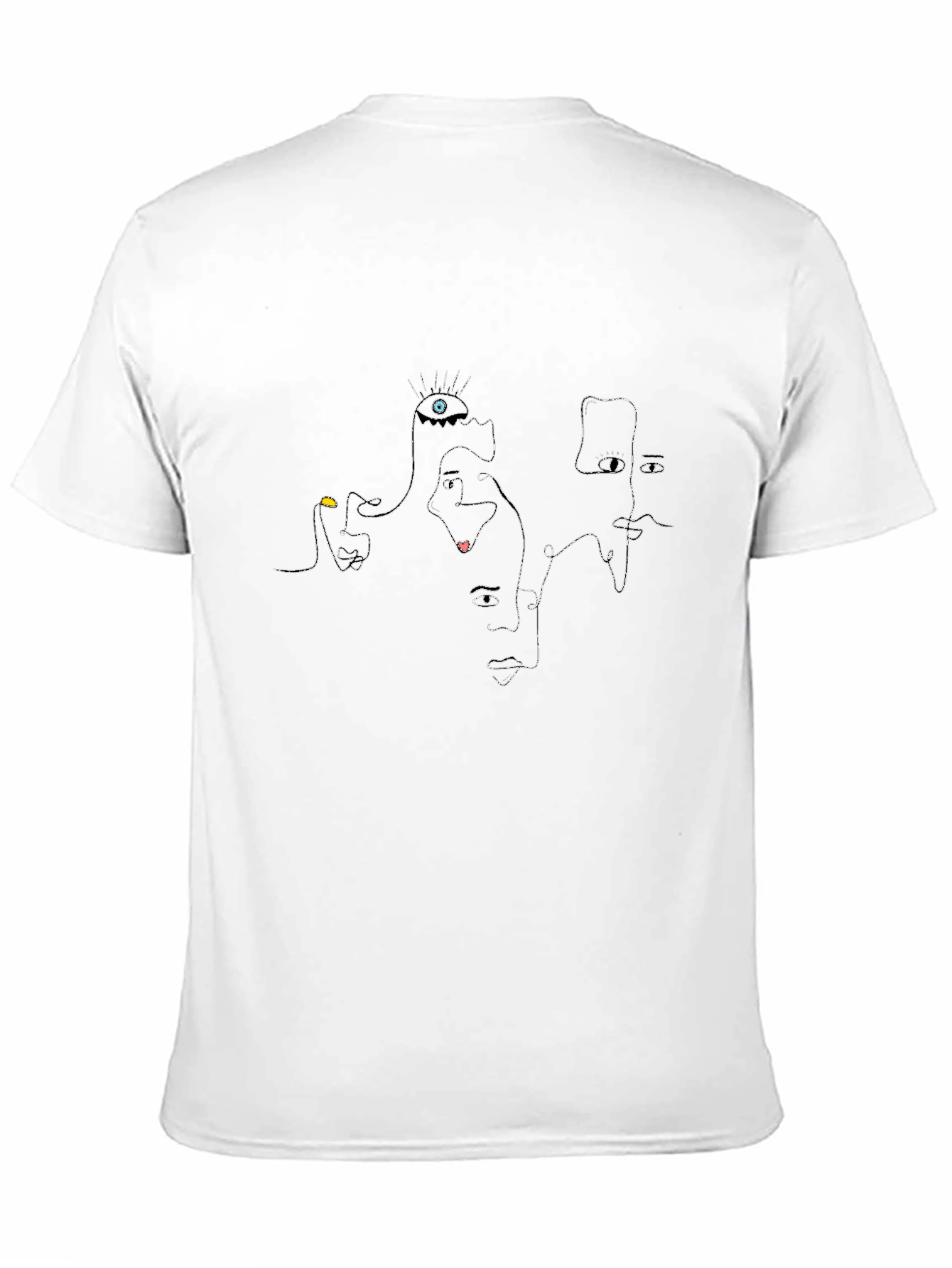 Abstract Art Graphic Print Black T-Shirt