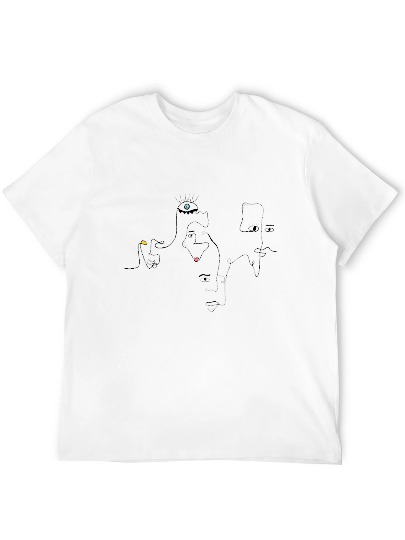Abstract Art Graphic Print Black T-Shirt