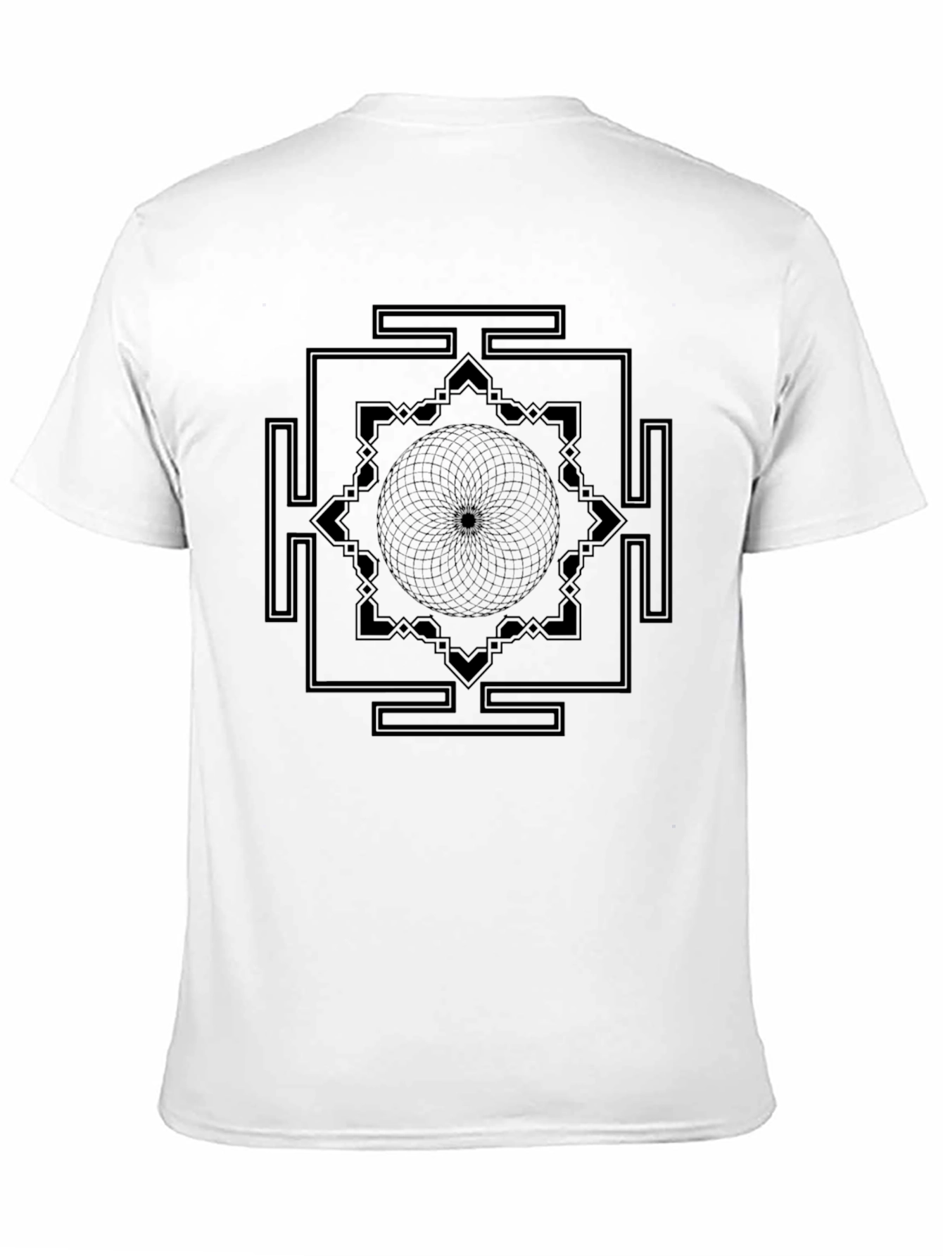 Geometric Design Black T-Shirt