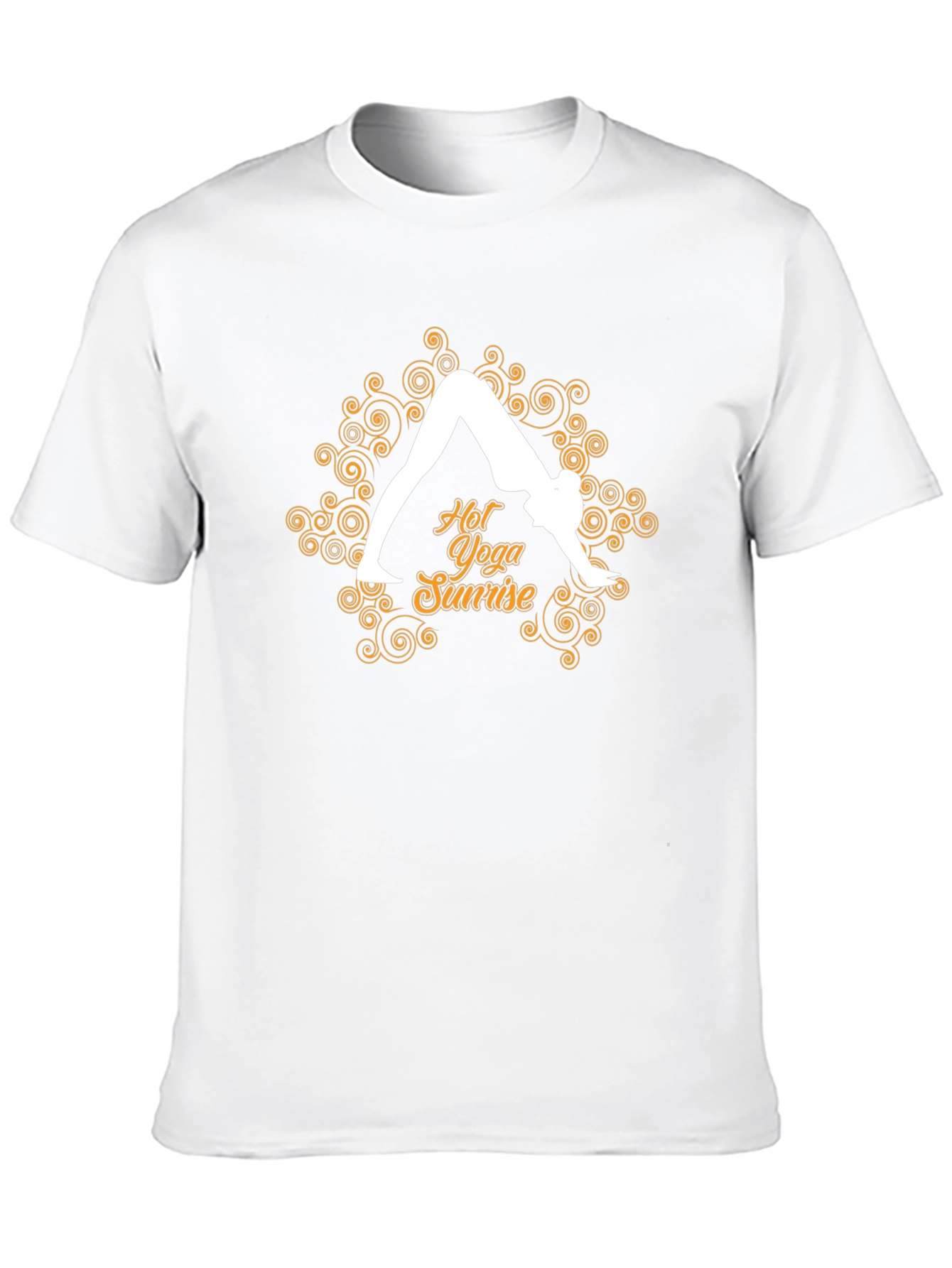 Yoga Sunrise Black Tee - Hot Yoga Design