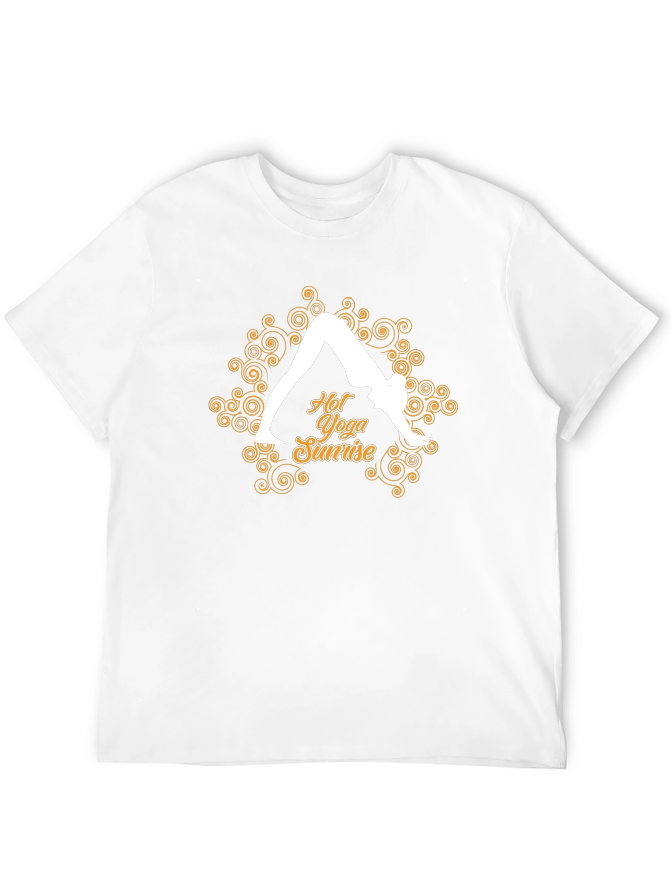 Yoga Sunrise Black Tee - Hot Yoga Design