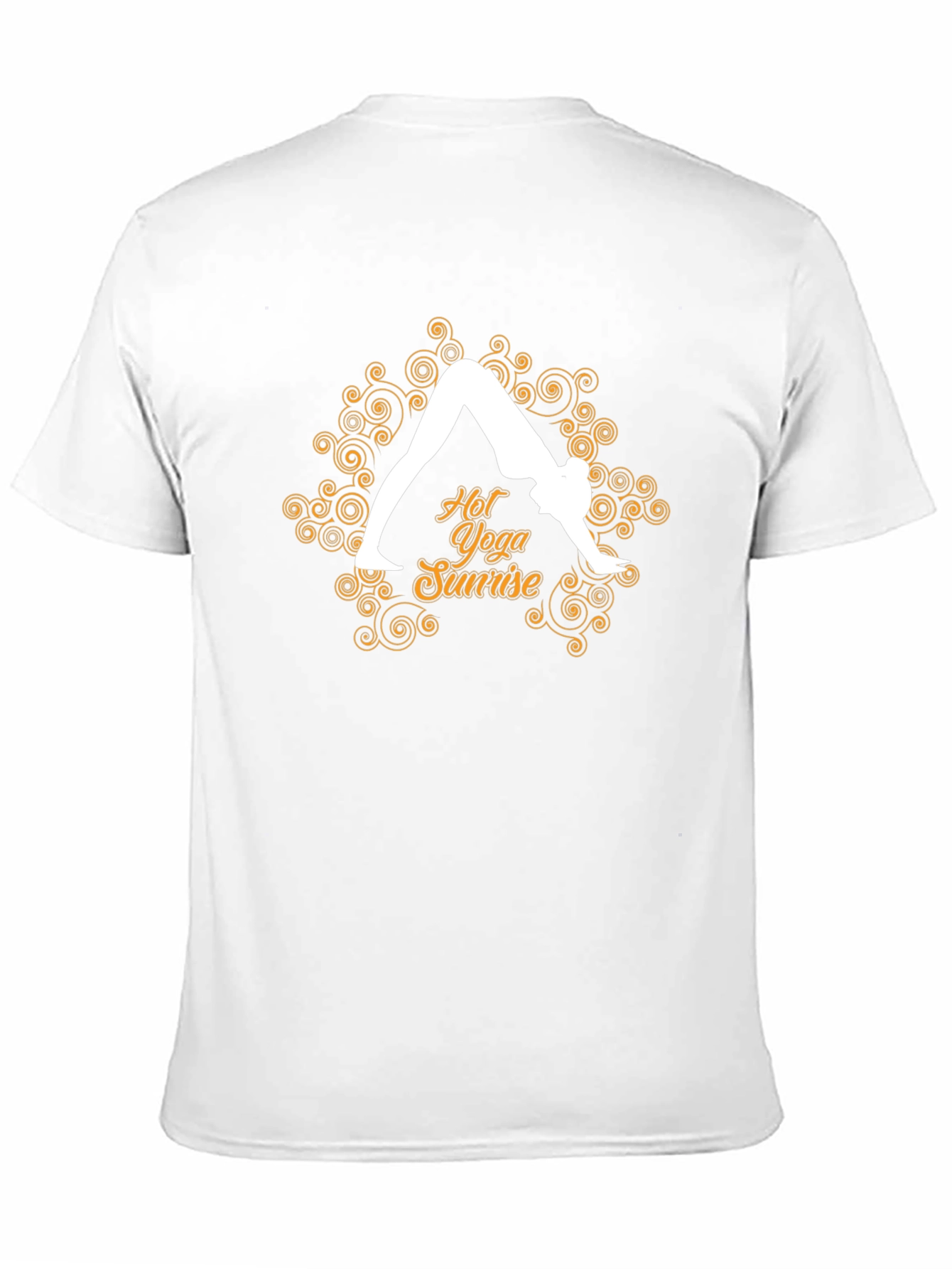 Yoga Sunrise Black Tee - Hot Yoga Design