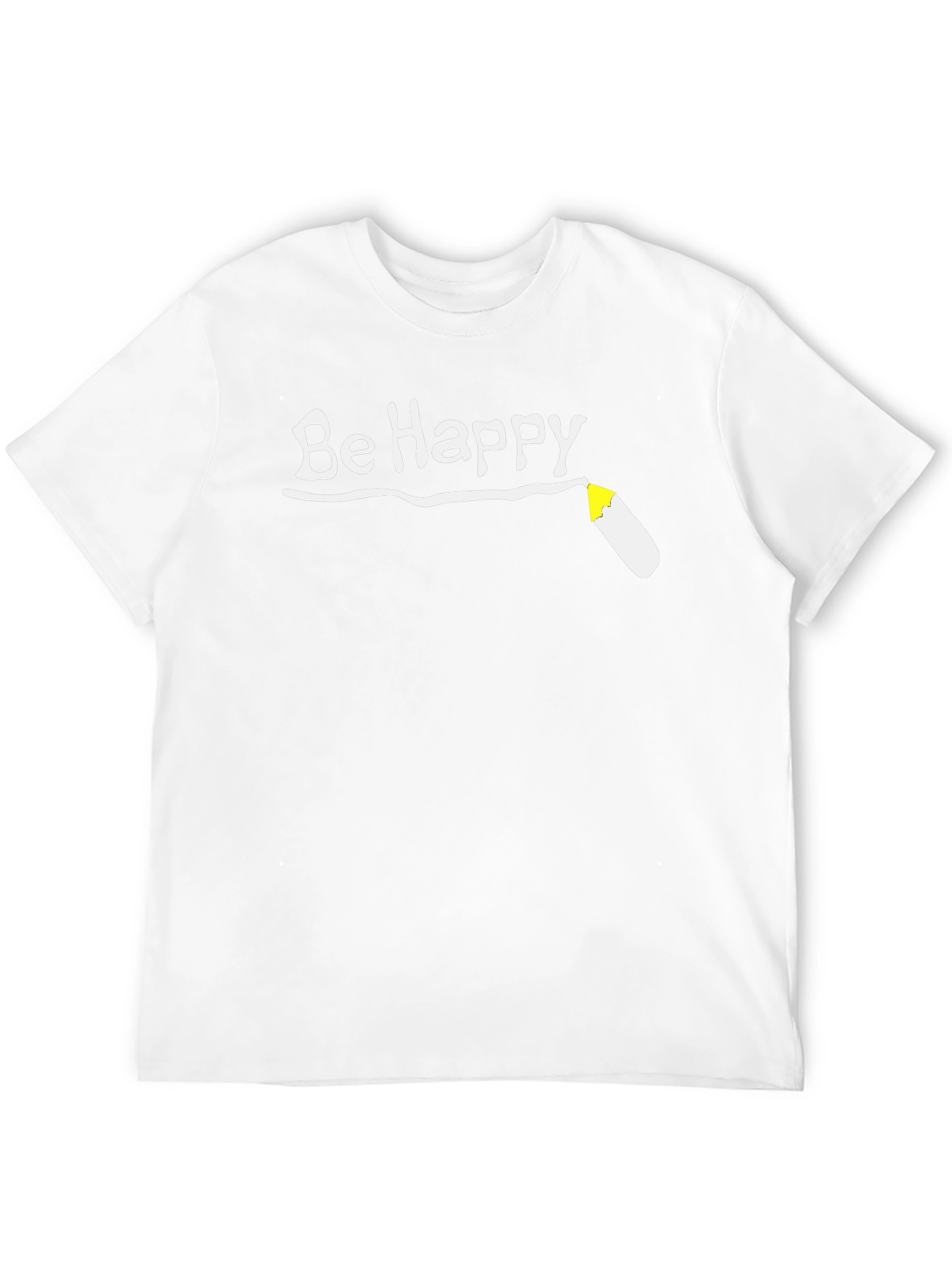 Be Happy T-Shirt - Black Graphic Tee