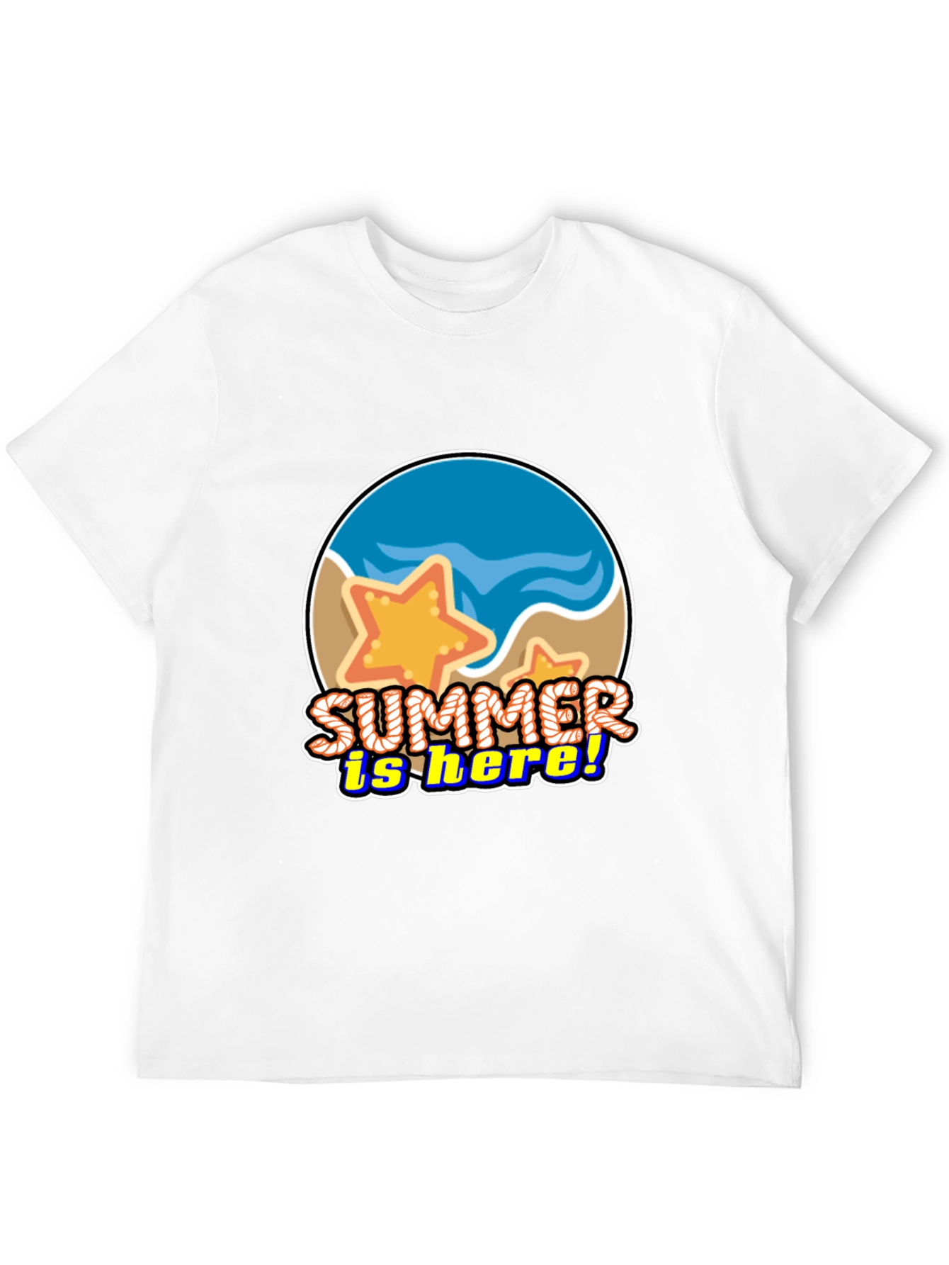 Summer is Here! Graphic T-Shirt - Beach Starfish Design