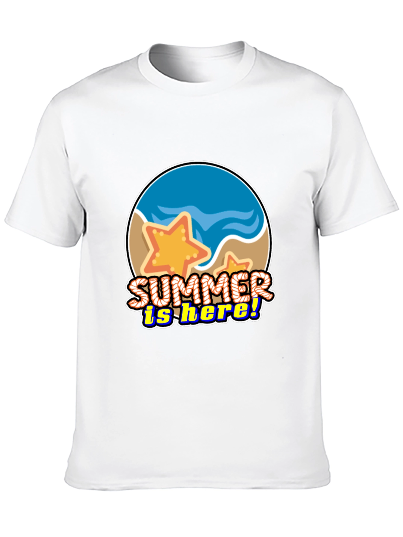 Summer is Here! Graphic T-Shirt - Beach Starfish Design