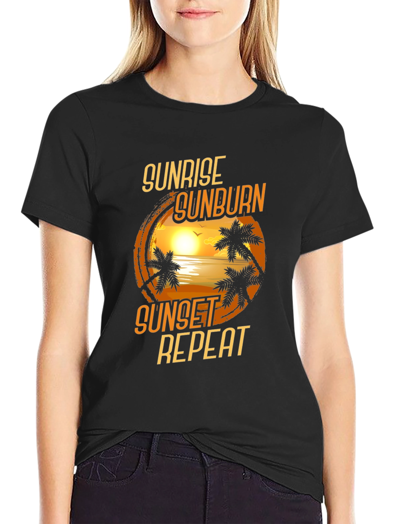 Sunrise Sunburn Sunset Repeat T-Shirt