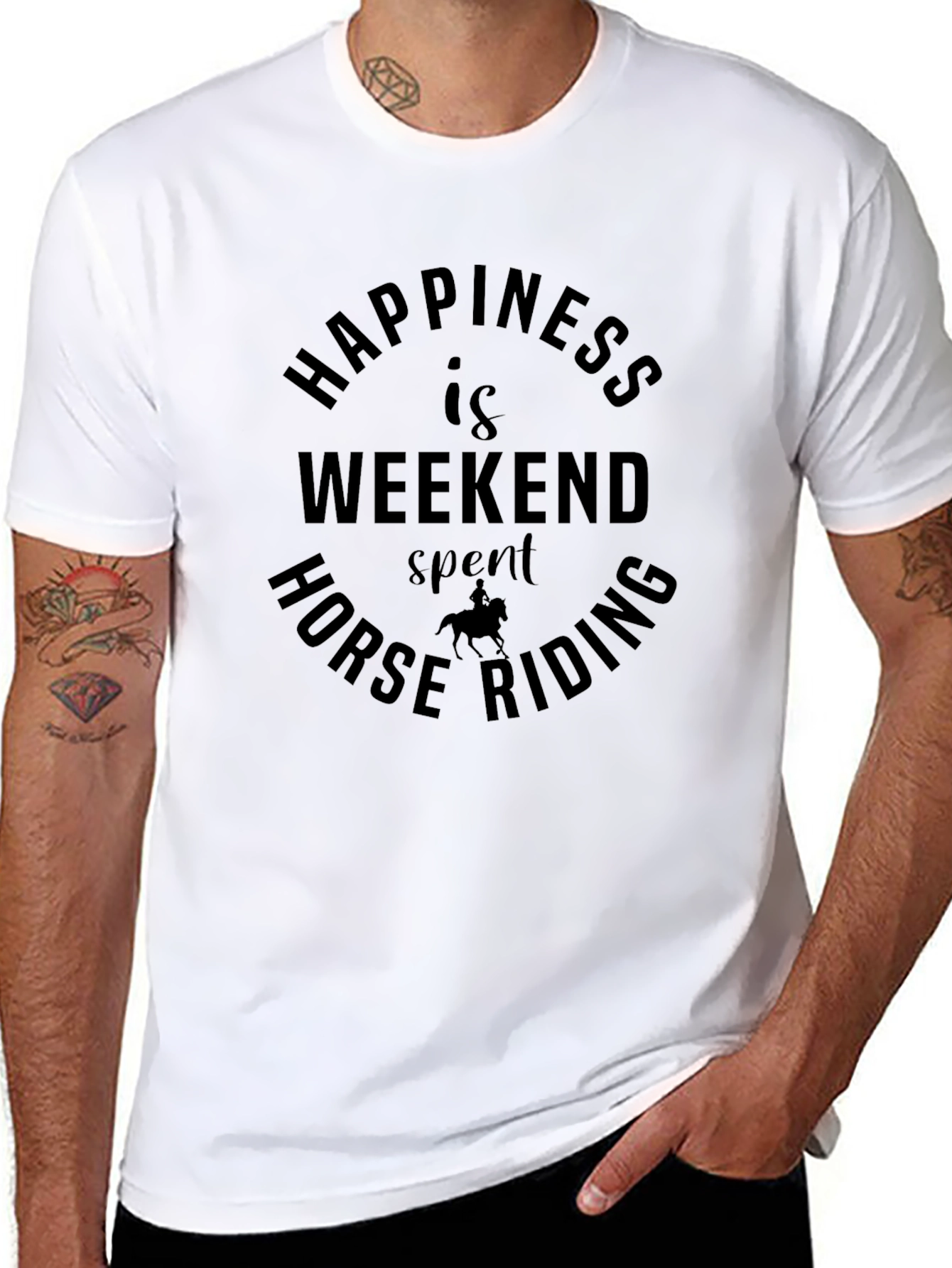 Horse Riding Weekend Happiness Graphic Tee