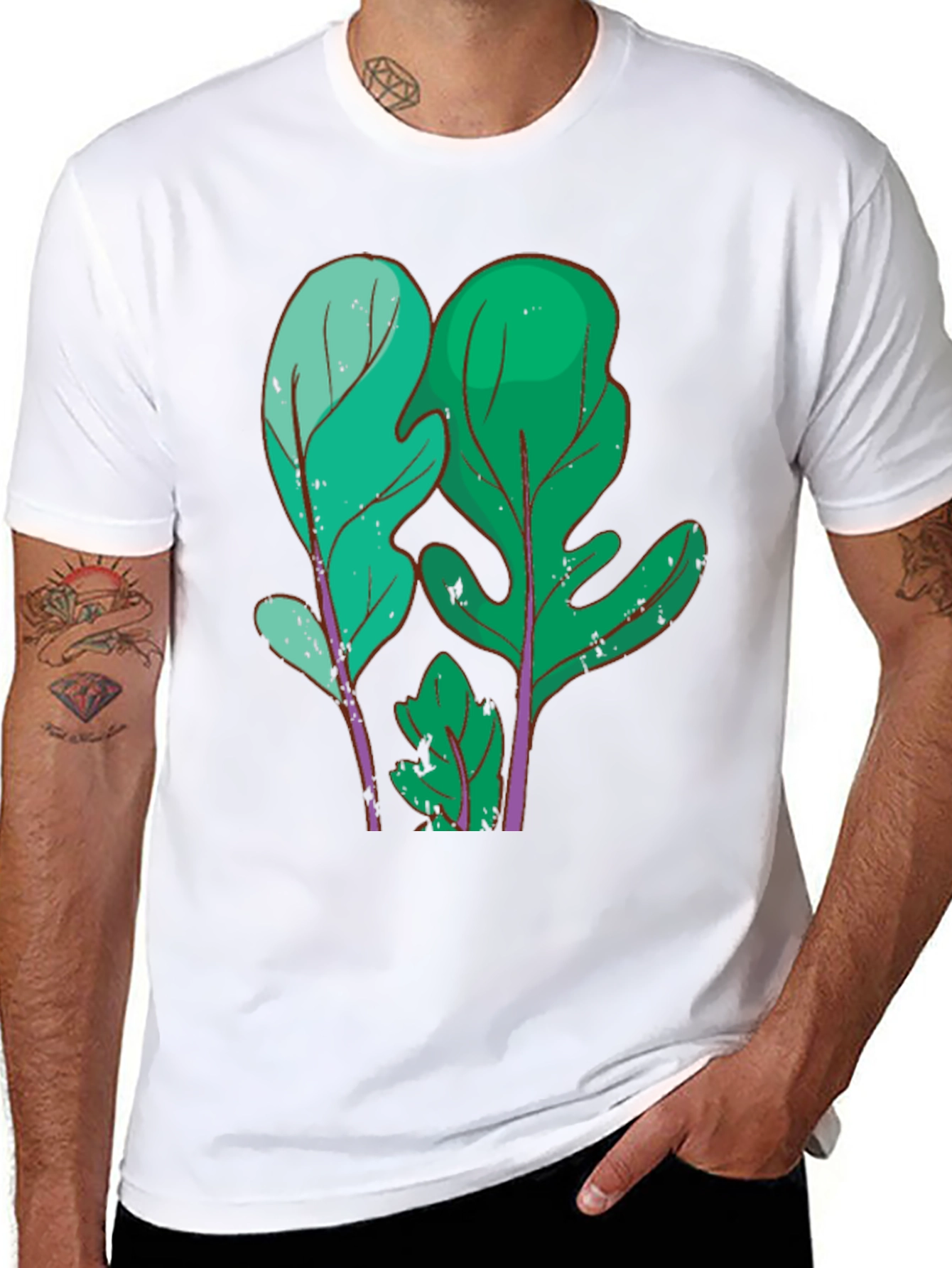 Leaf Graphic Tee - Unique Plant Design