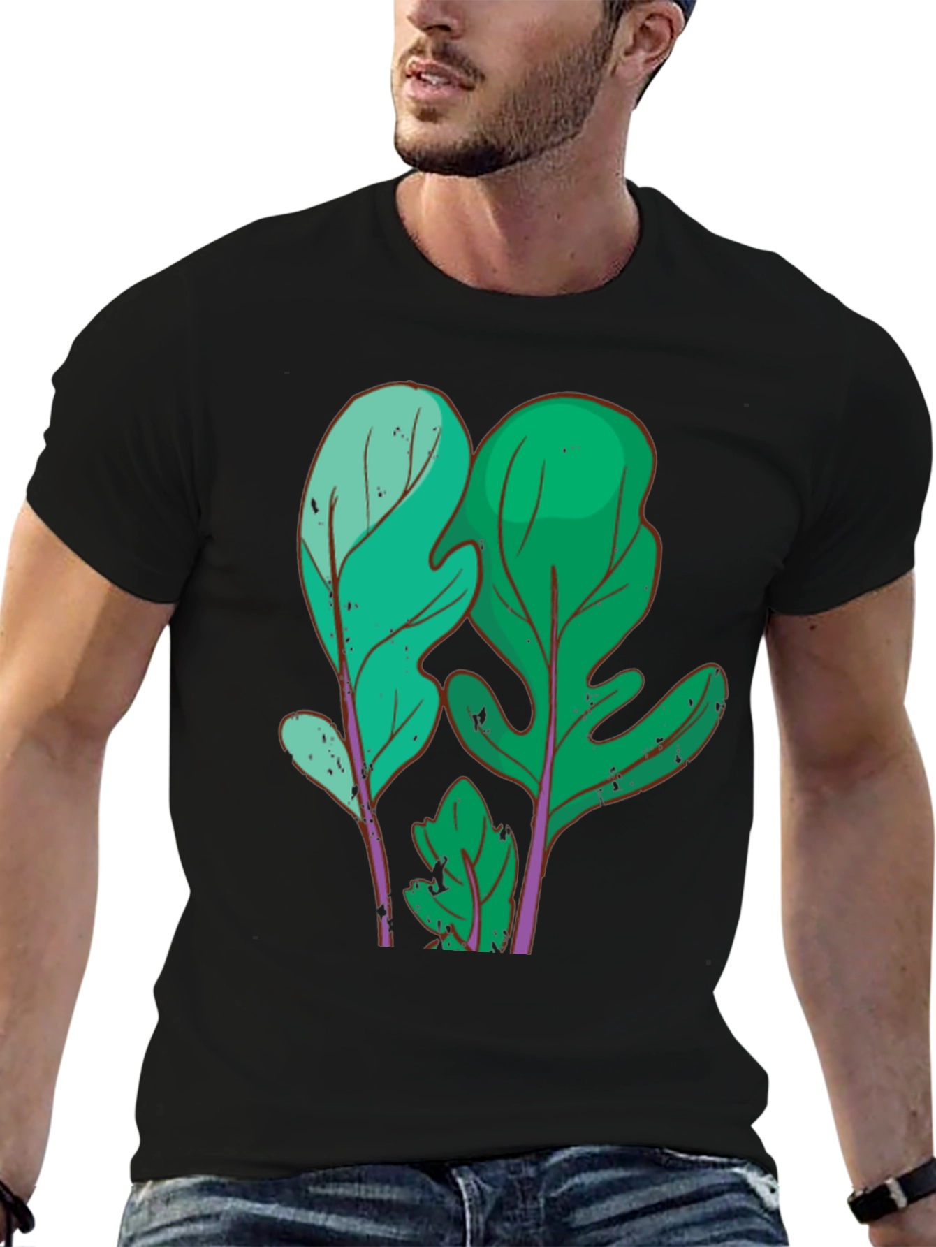 Leaf Graphic Tee - Unique Plant Design