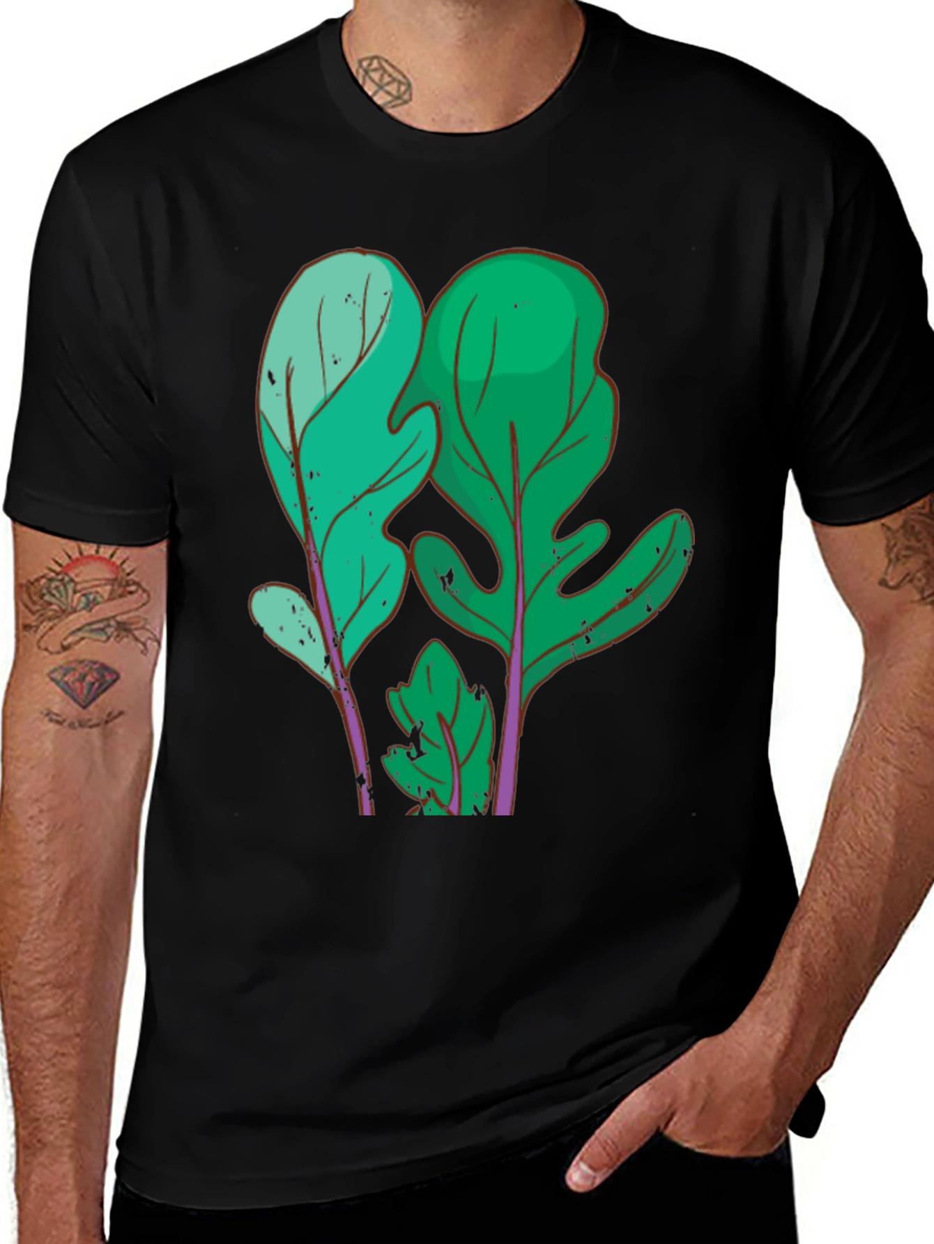 Leaf Graphic Tee - Unique Plant Design