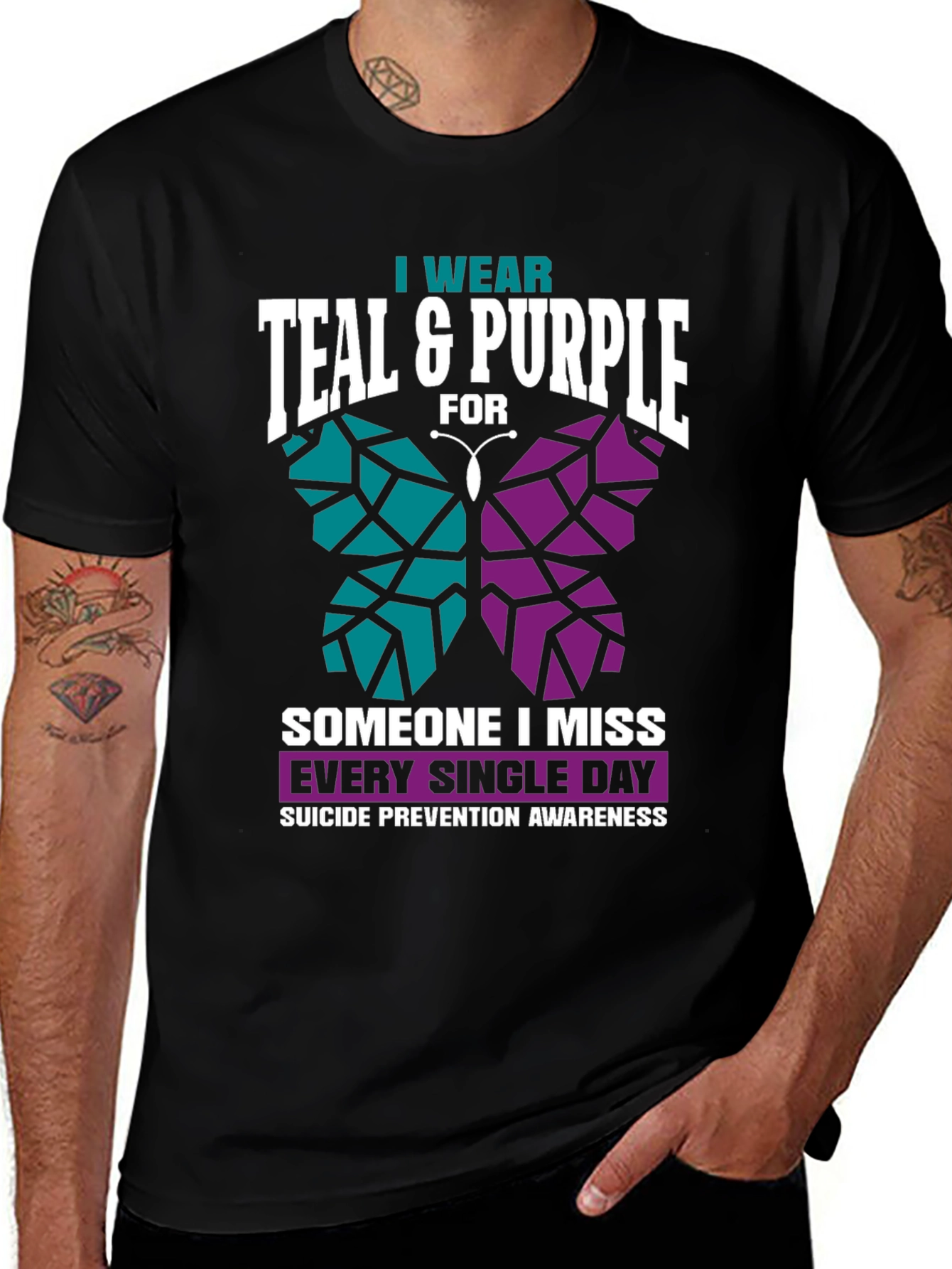 Teal & Purple Suicide Awareness T-Shirt