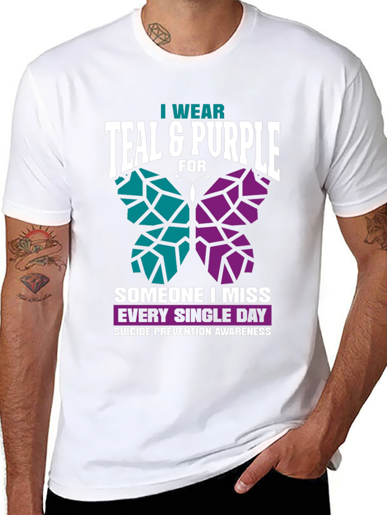 Teal & Purple Suicide Awareness T-Shirt