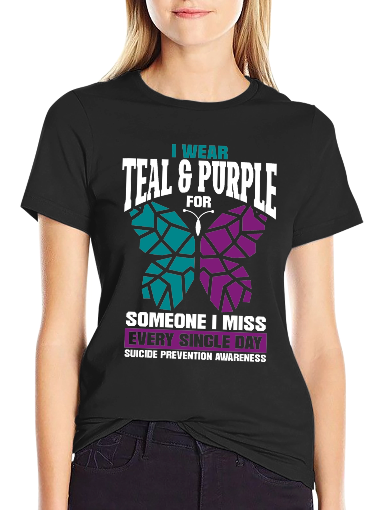 Teal & Purple Suicide Awareness T-Shirt