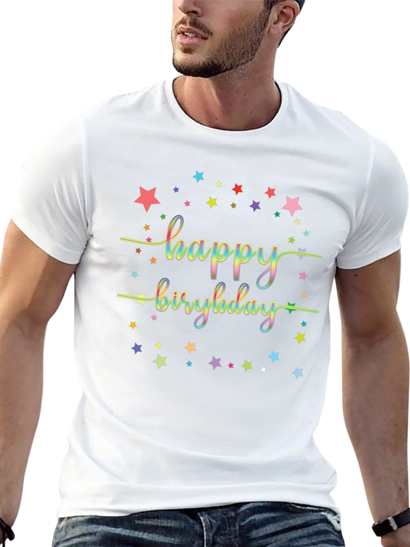Happy Birthday Starry Graphic Tee